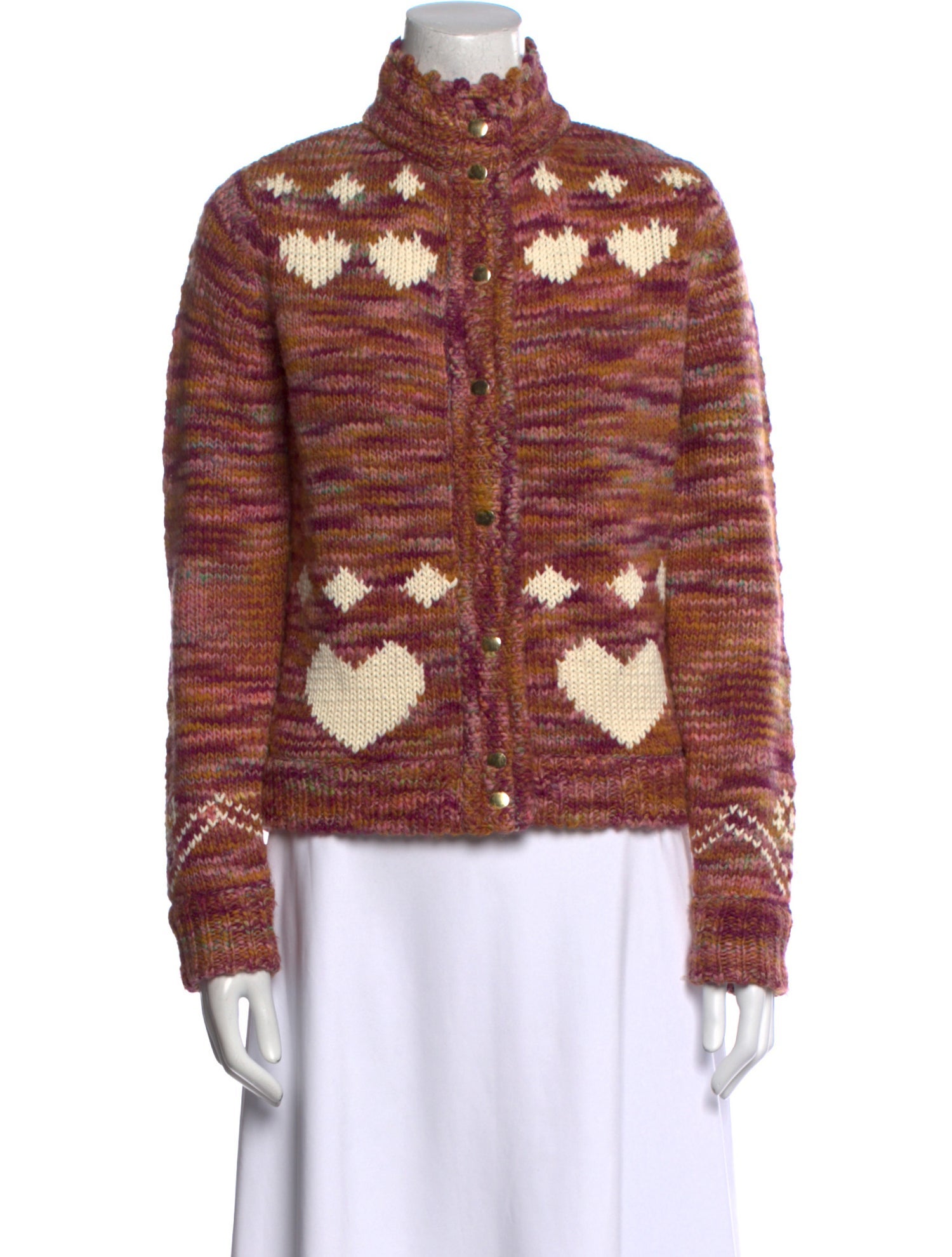 LoveShackFancy Printed Mock Neck Sweater