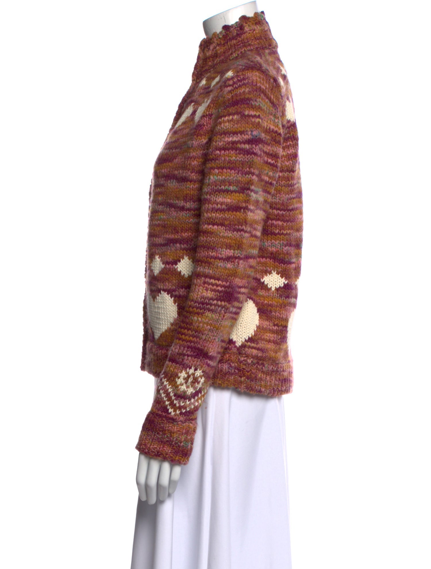 LoveShackFancy Printed Mock Neck Sweater