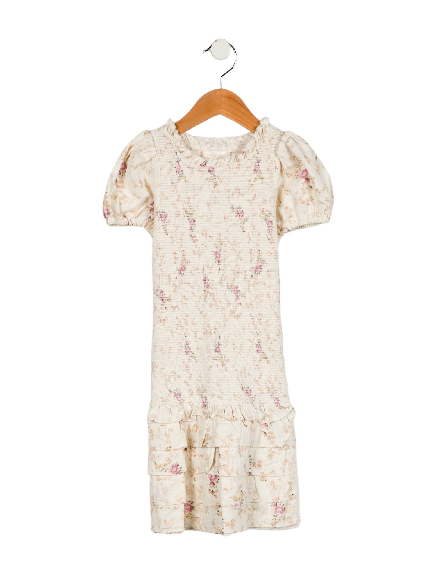LoveShackFancy Girls' Floral Print Dress