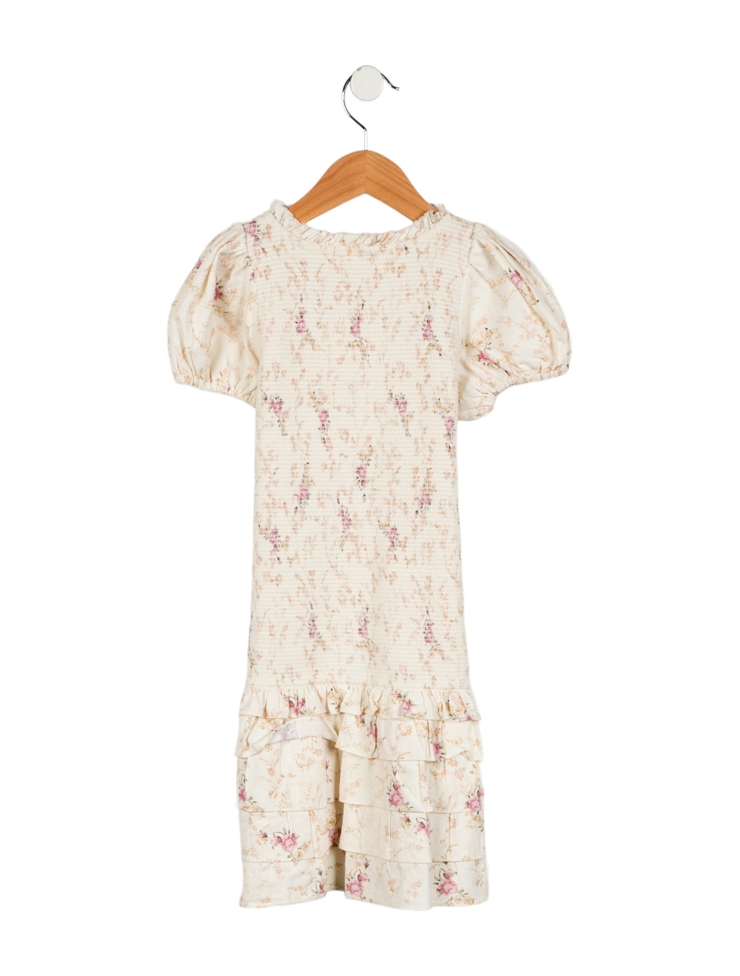 LoveShackFancy Girls' Floral Print Dress