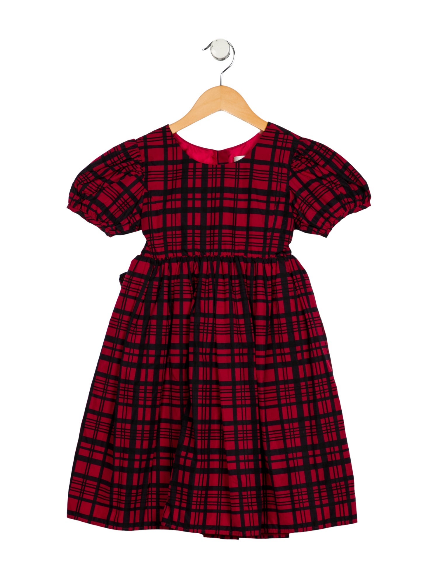 LoveShackFancy Girls' Patterned Short Sleeve Dress