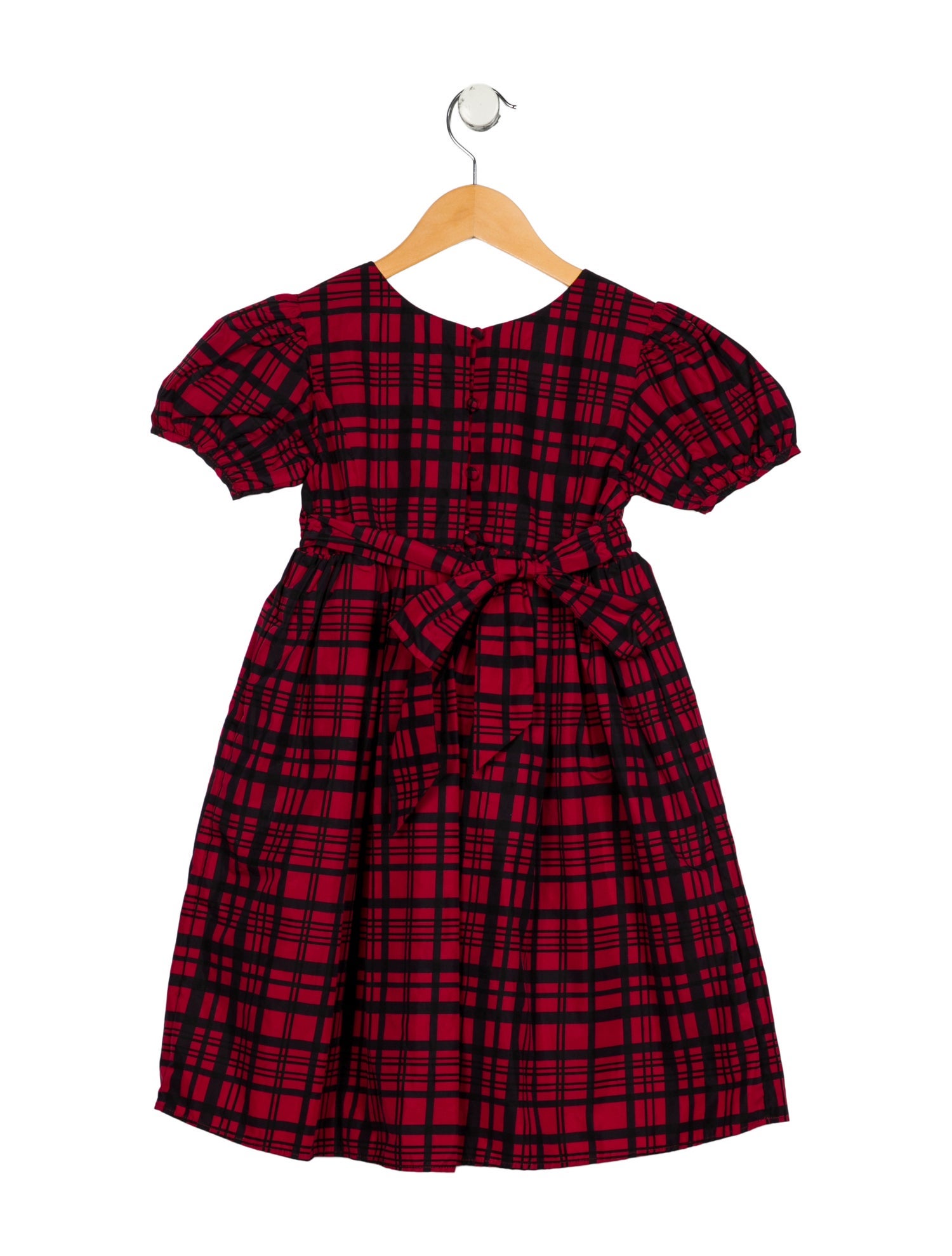 LoveShackFancy Girls' Patterned Short Sleeve Dress