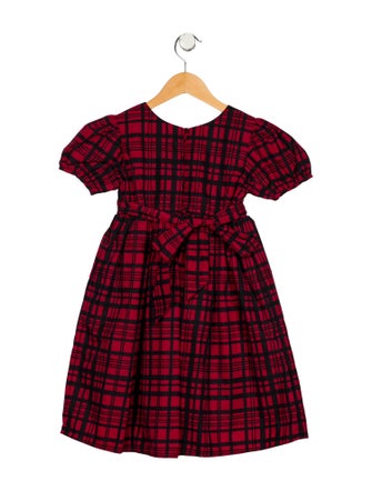 LoveShackFancy Girls' Patterned Short Sleeve Dress