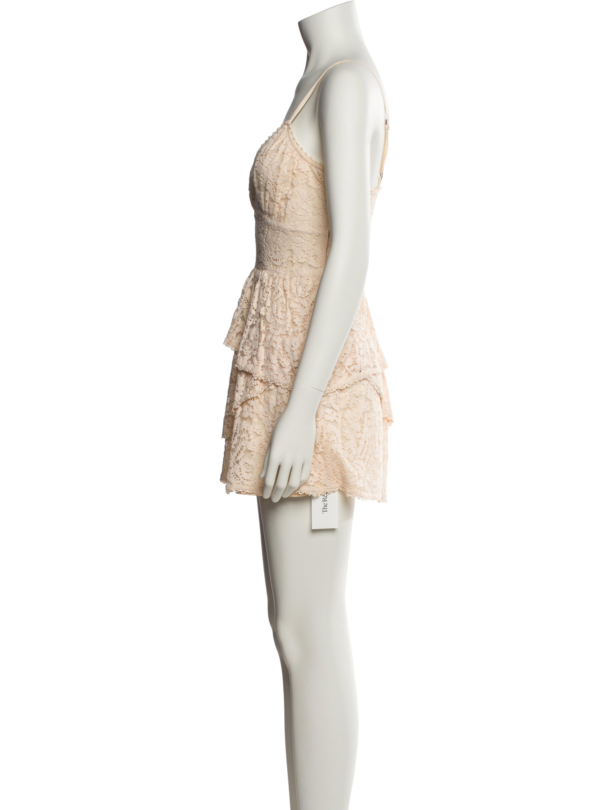 LoveShackFancy V-Neck Mini Dress