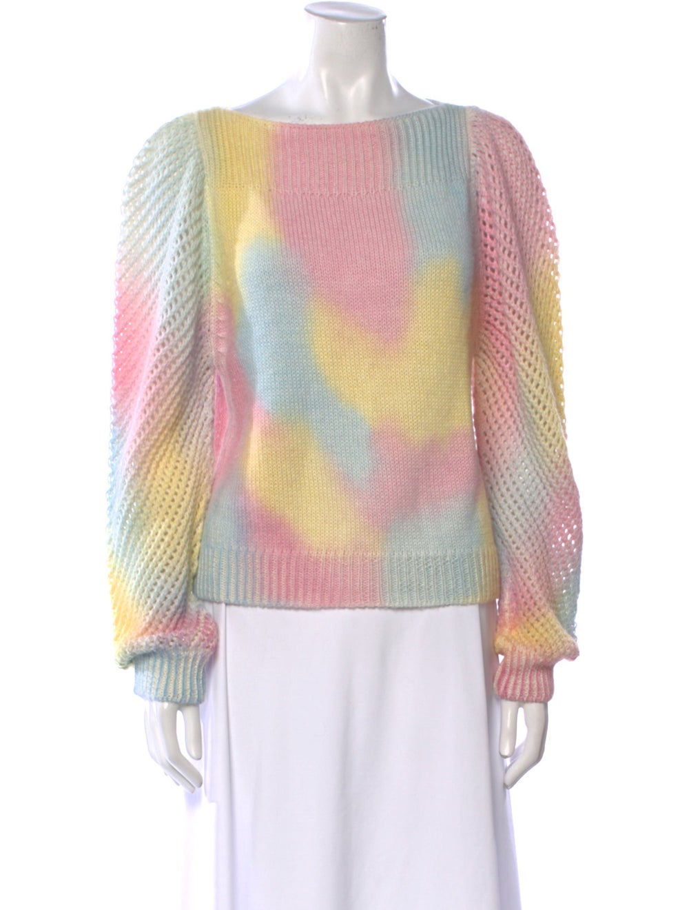 LoveShackFancy Pullover Pink Printed Long Sleeve … - image 1