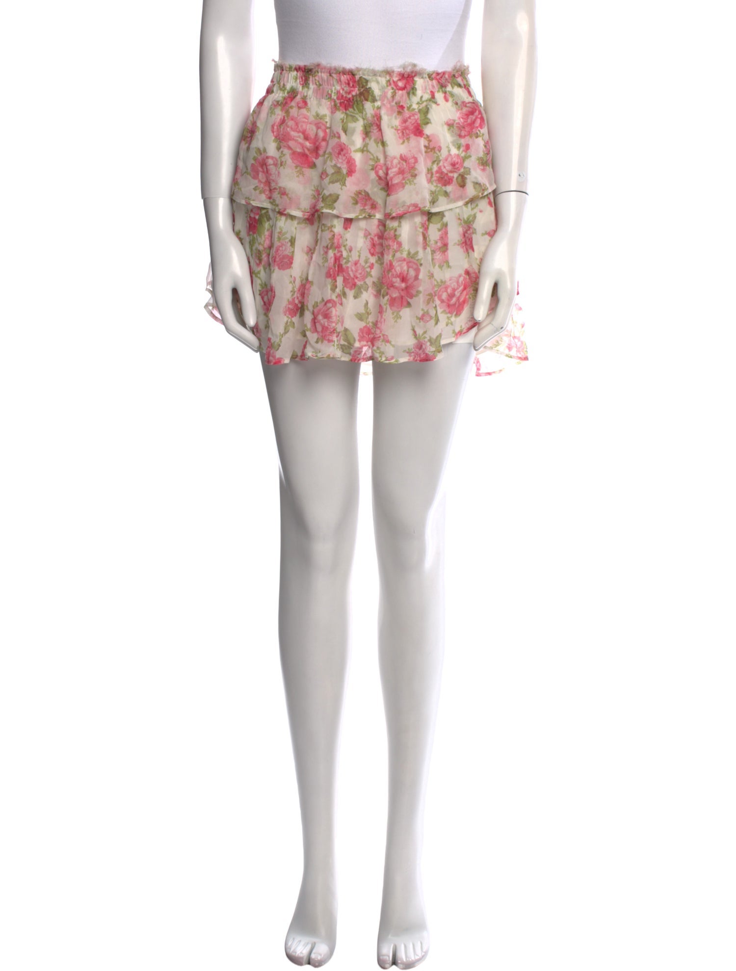 LoveShackFancy Silk Mini Skirt