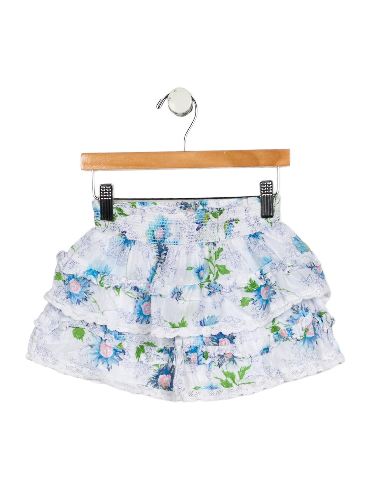 LoveShackFancy Toddler Girls' Patterned Tiered Skirt