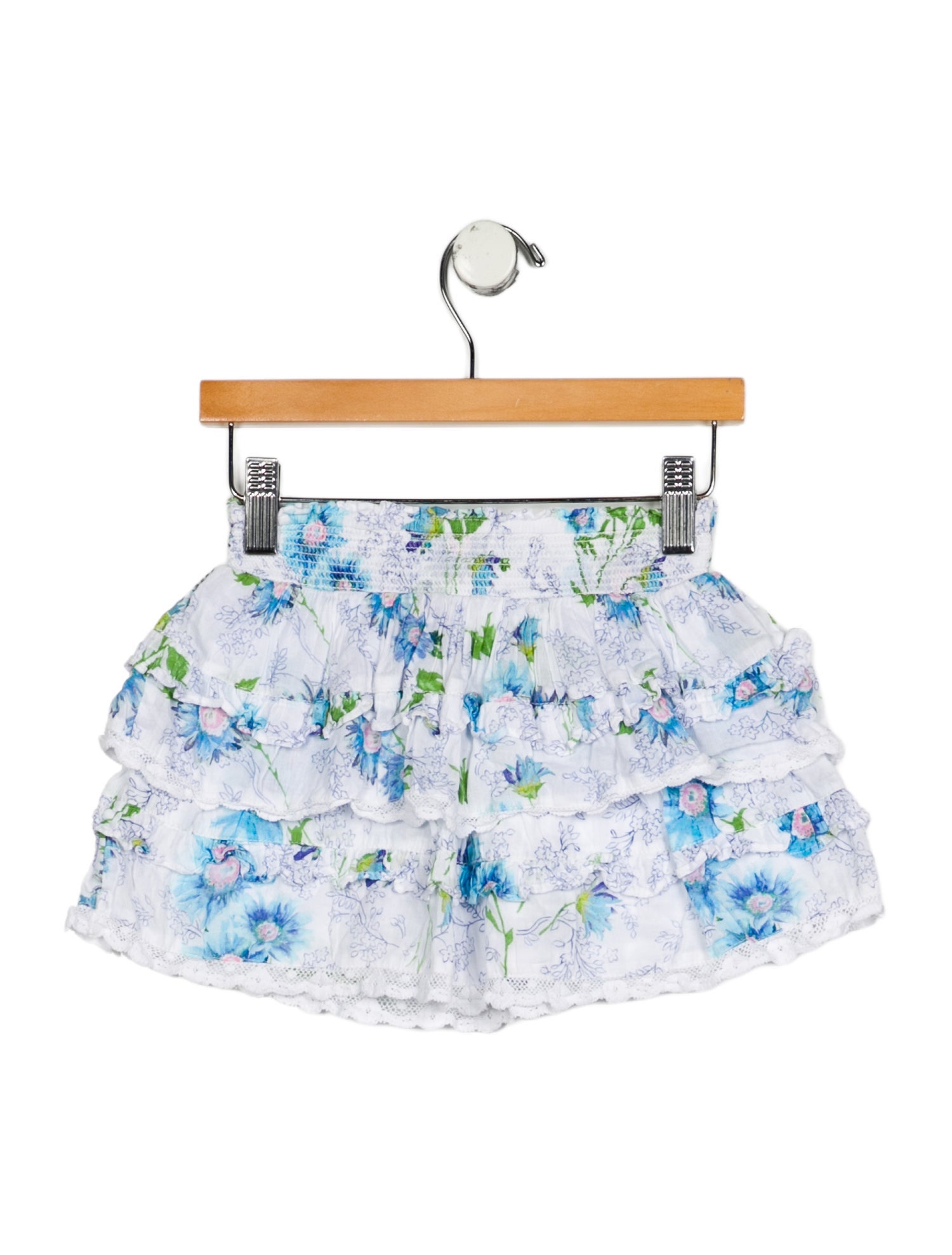 LoveShackFancy Toddler Girls' Patterned Tiered Skirt