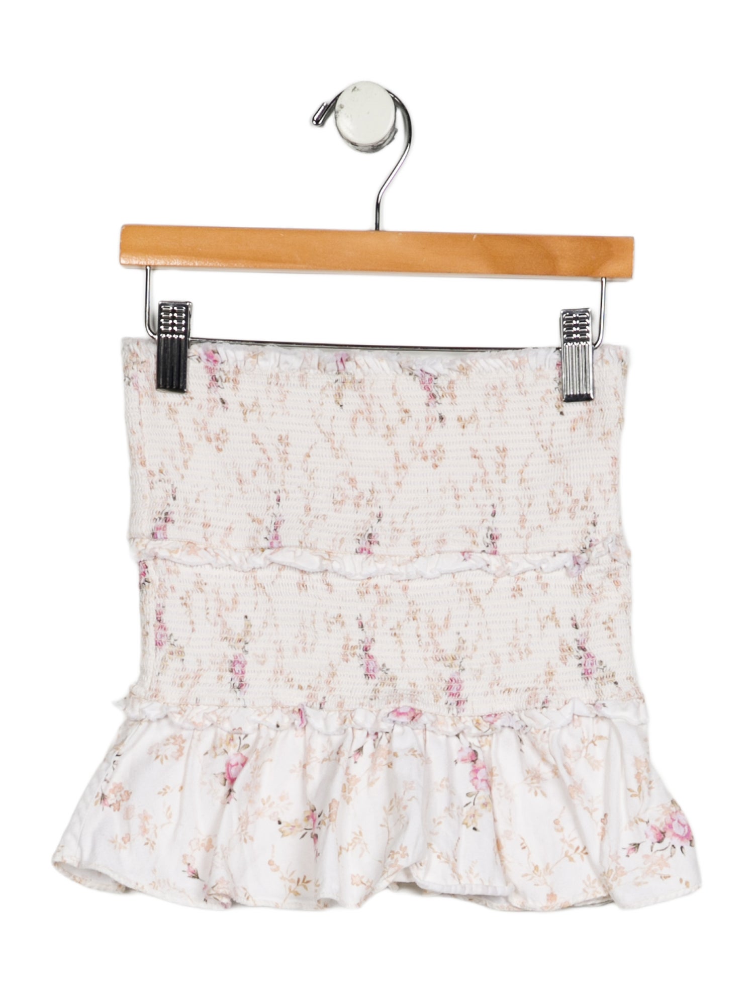 LoveShackFancy Girls' Patterned Ruffle Skirt