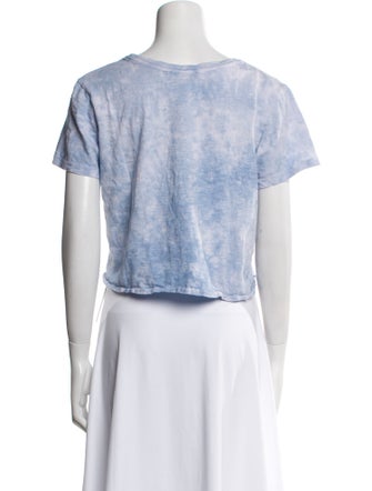 LoveShackFancy Scoop Neck Short Sleeve Crop Top