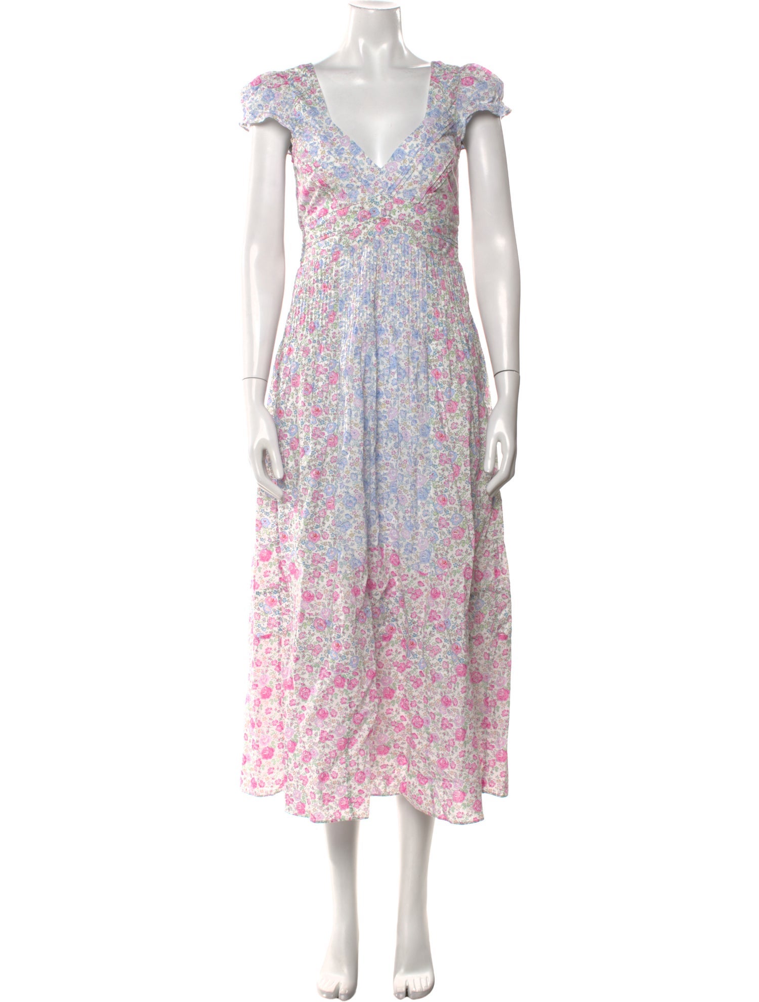 LoveShackFancy Floral Print Midi Length Dress w/ Tags