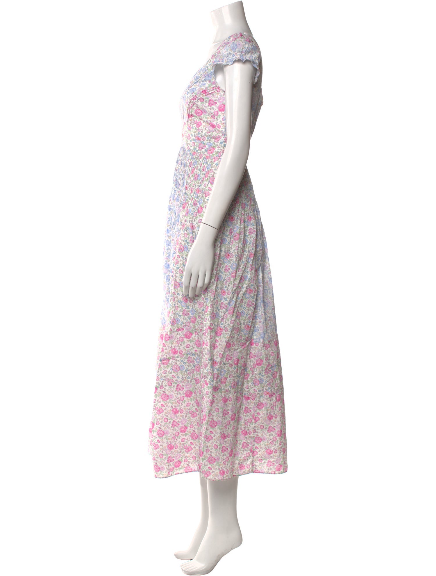 LoveShackFancy Floral Print Midi Length Dress w/ Tags