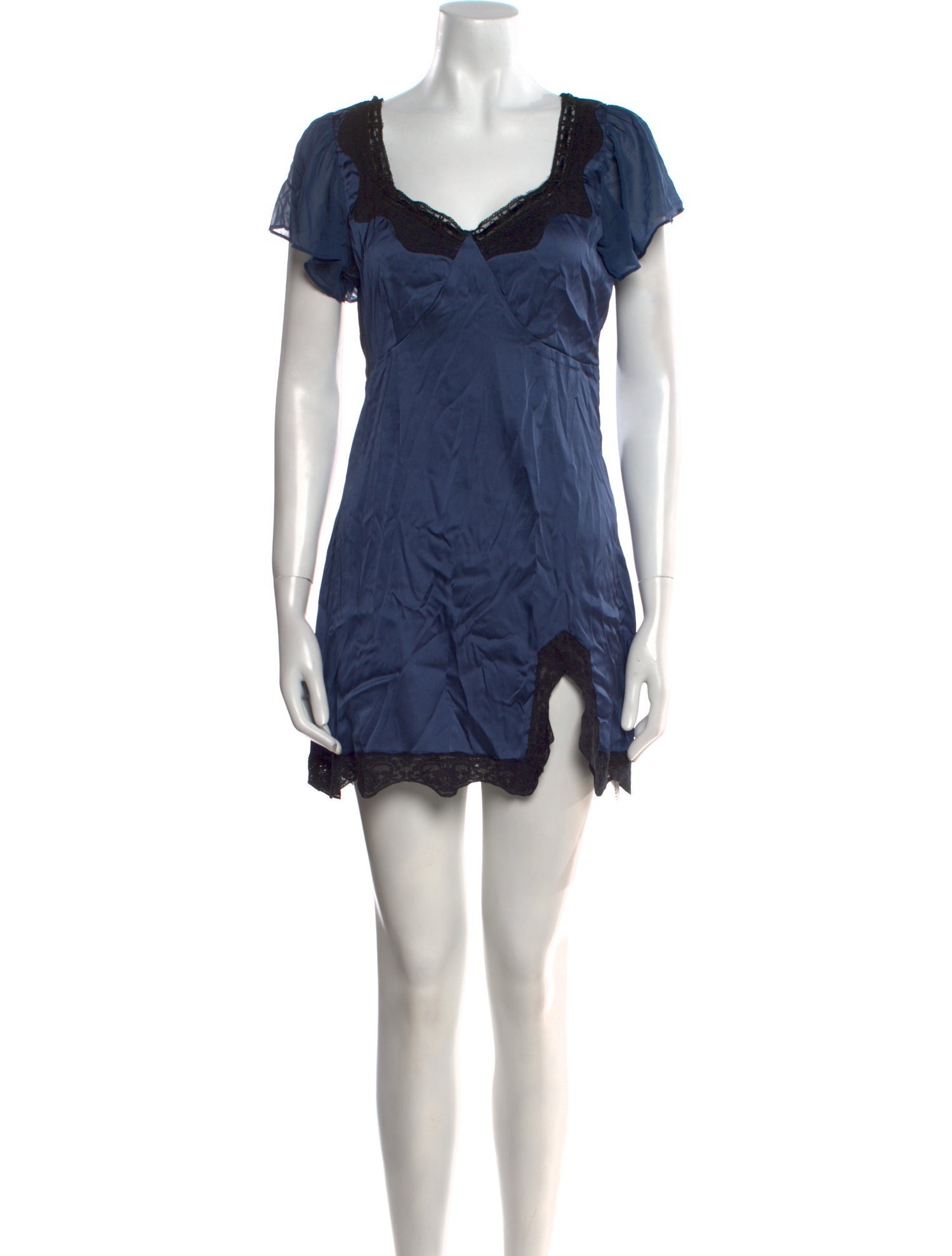 LoveShackFancy V-Neck Mini Dress