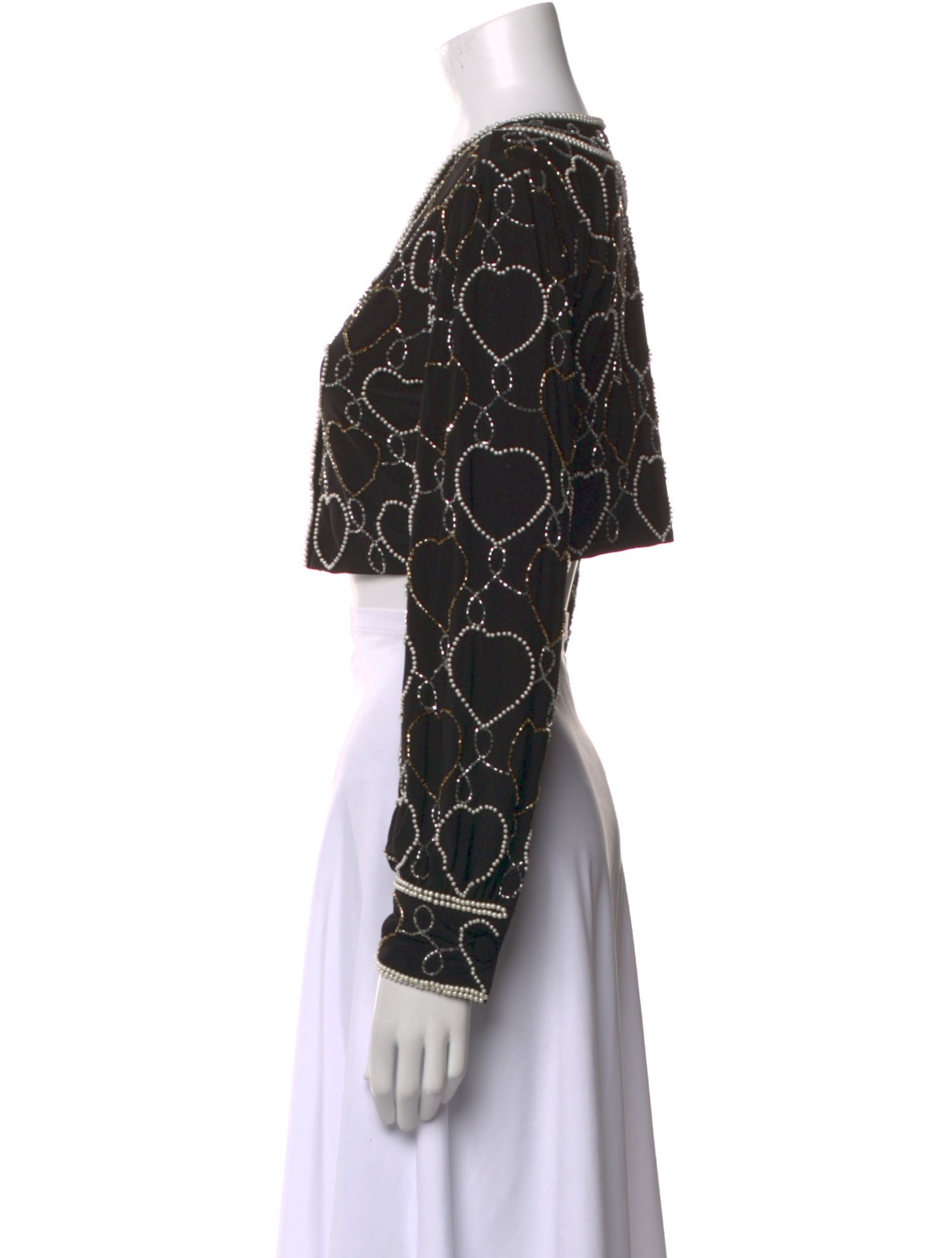 LoveShackFancy Paisley Print V-Neck Crop Top