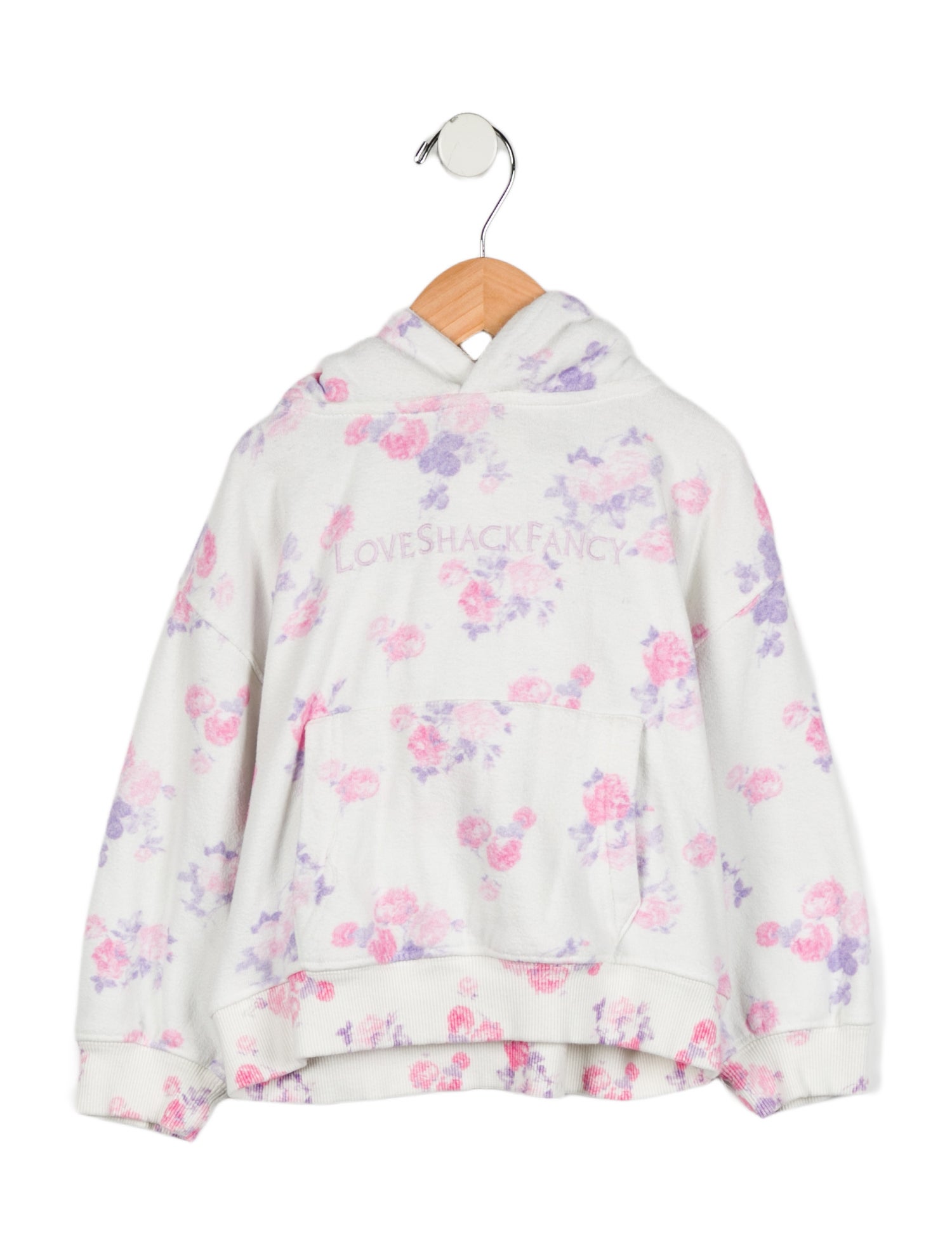 LoveShackFancy Girls' Floral Print Hoodie