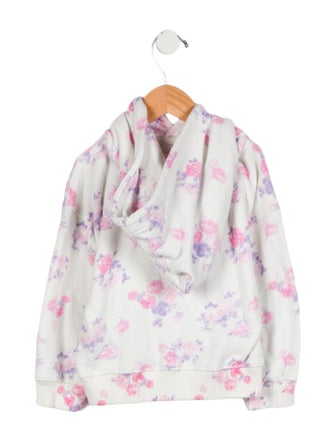 LoveShackFancy Girls' Floral Print Hoodie