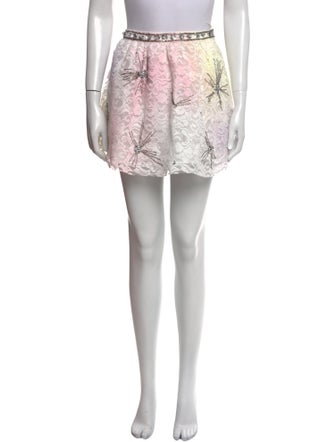 LoveShackFancy Lace Pattern Mini Skirt