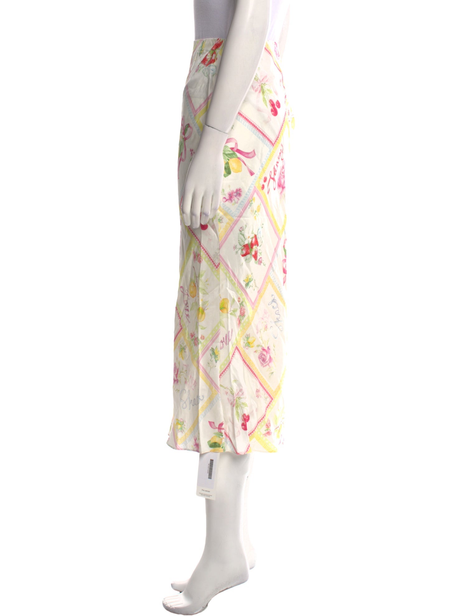 LoveShackFancy Silk Midi Length Skirt