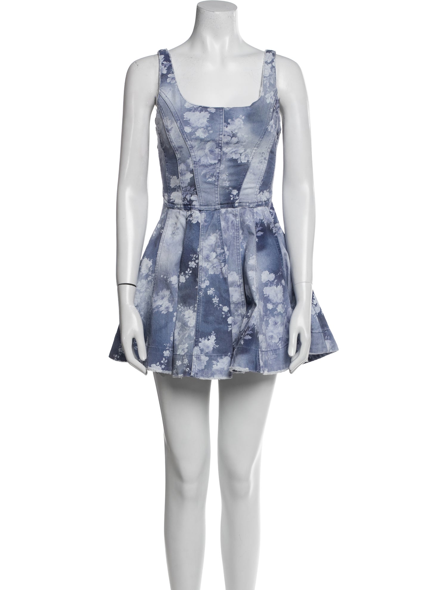 LoveShackFancy Floral Print Mini Dress
