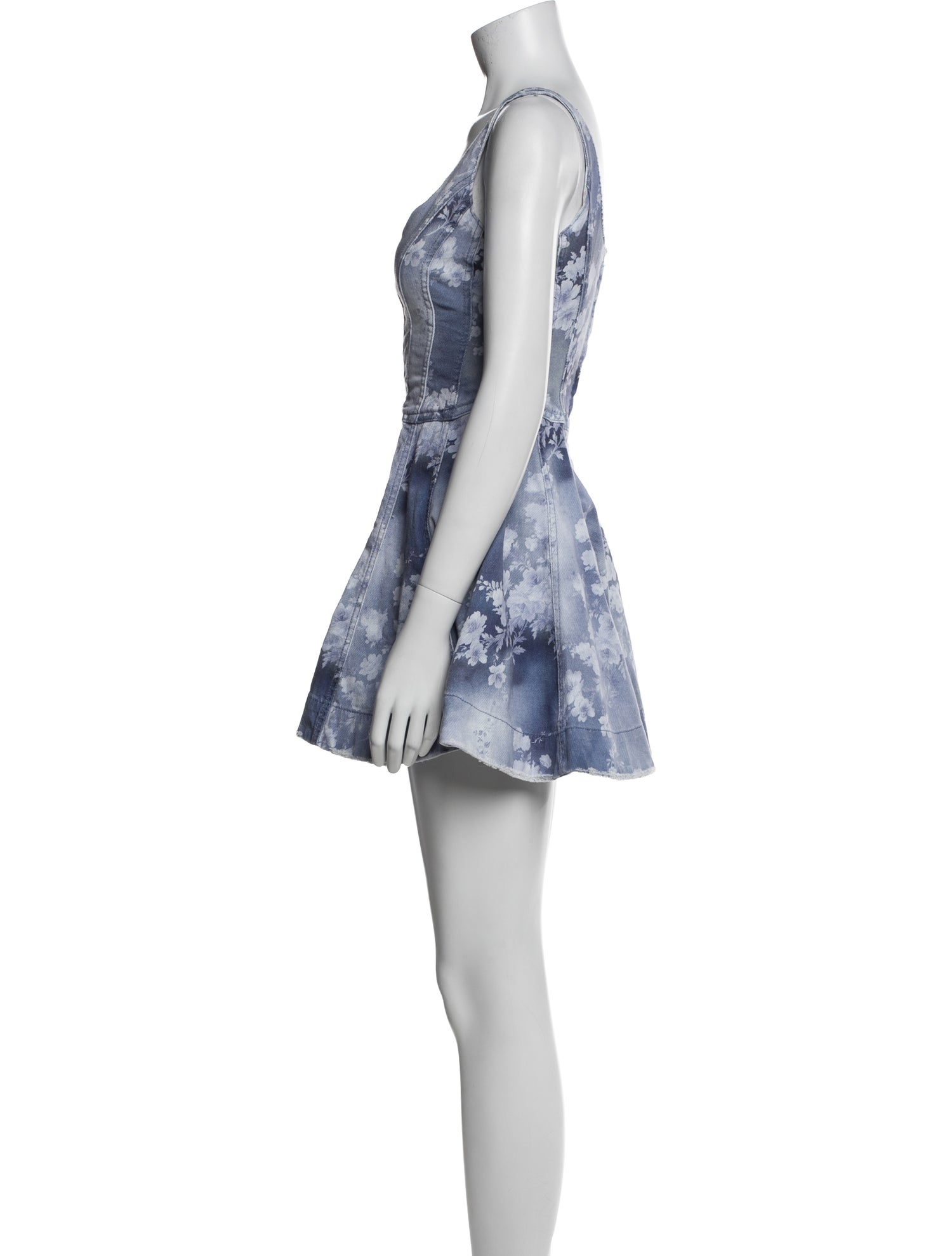 LoveShackFancy Floral Print Mini Dress