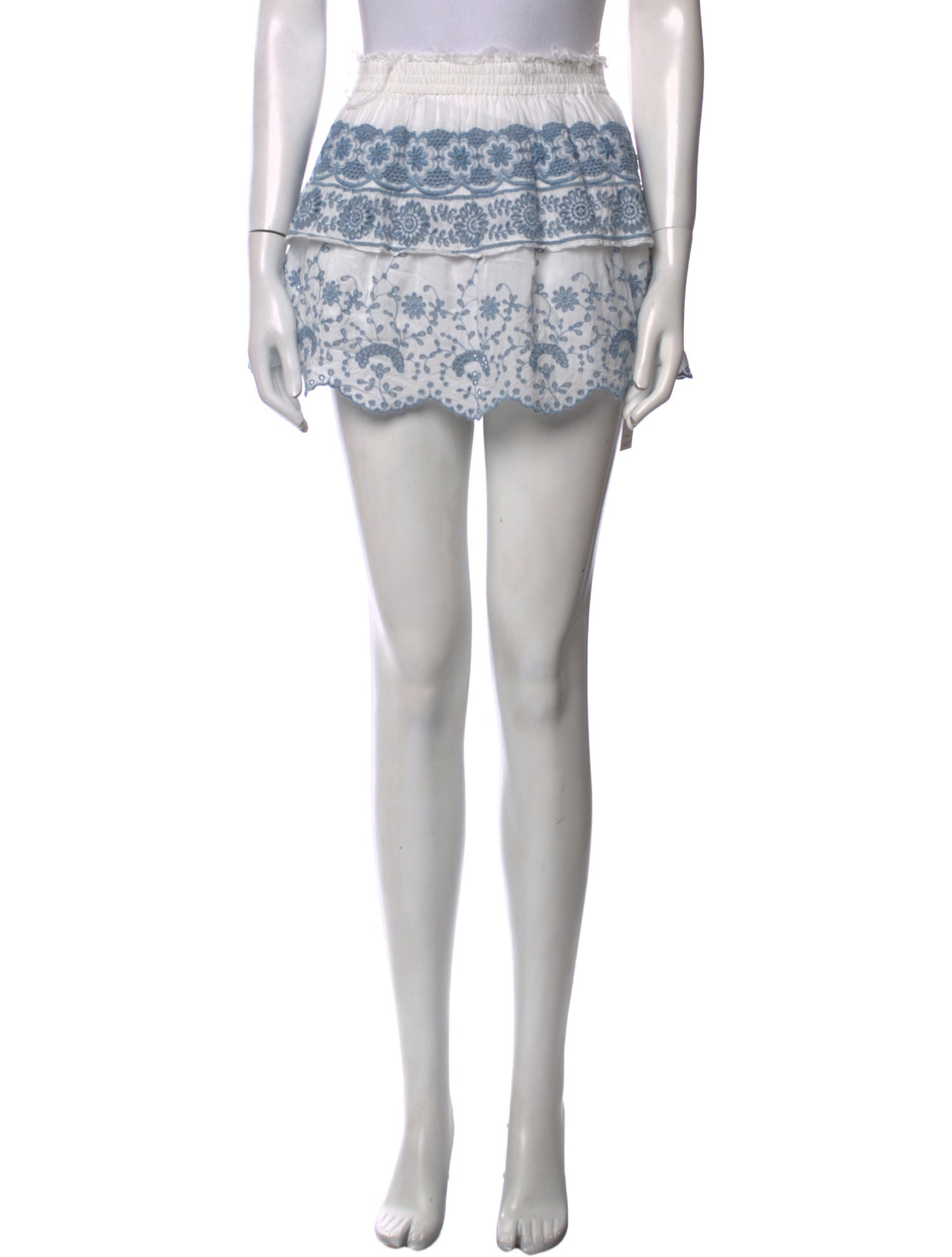 LoveShackFancy Lace Pattern Mini Skirt