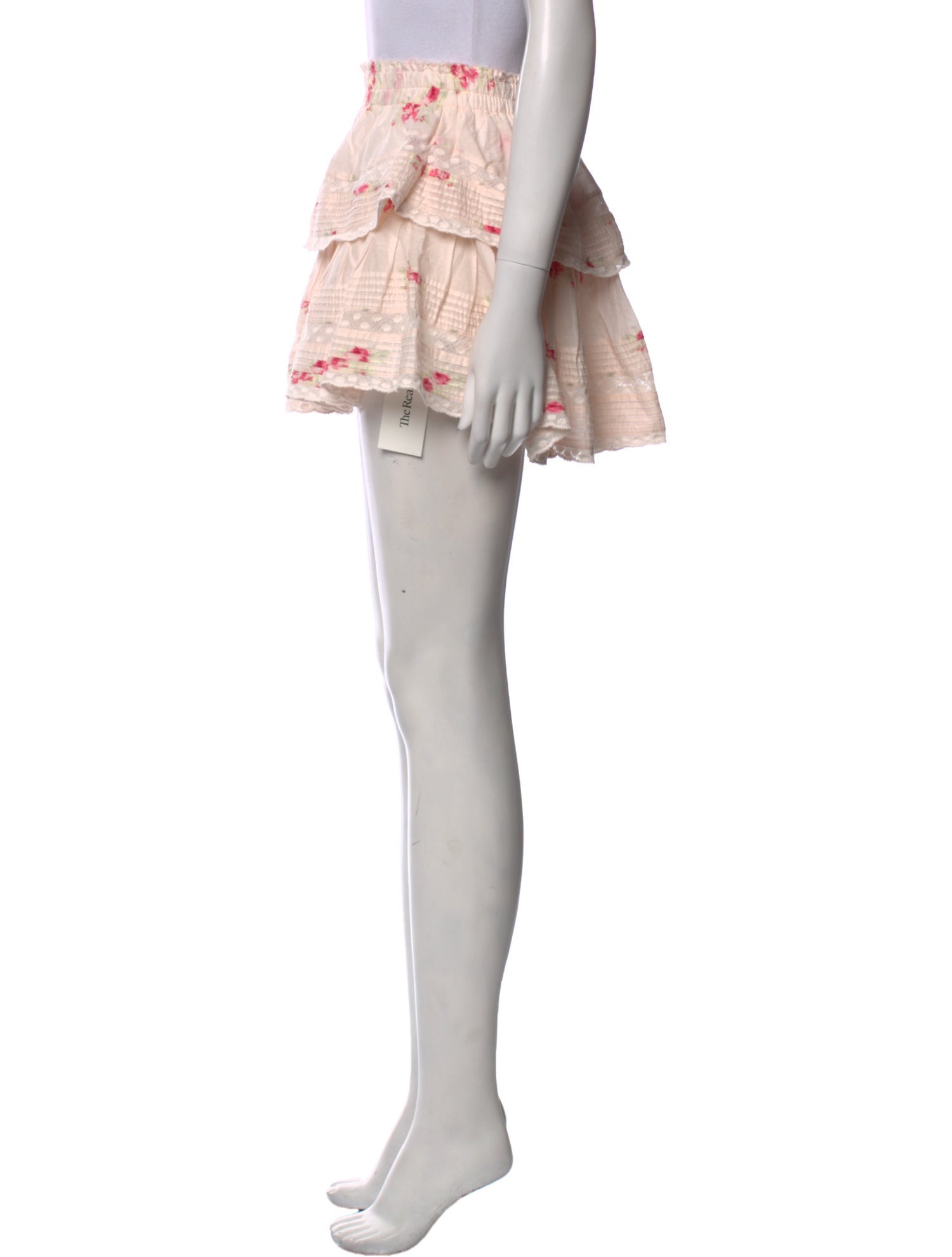 LoveShackFancy Floral Print Mini Skirt w/ Tags