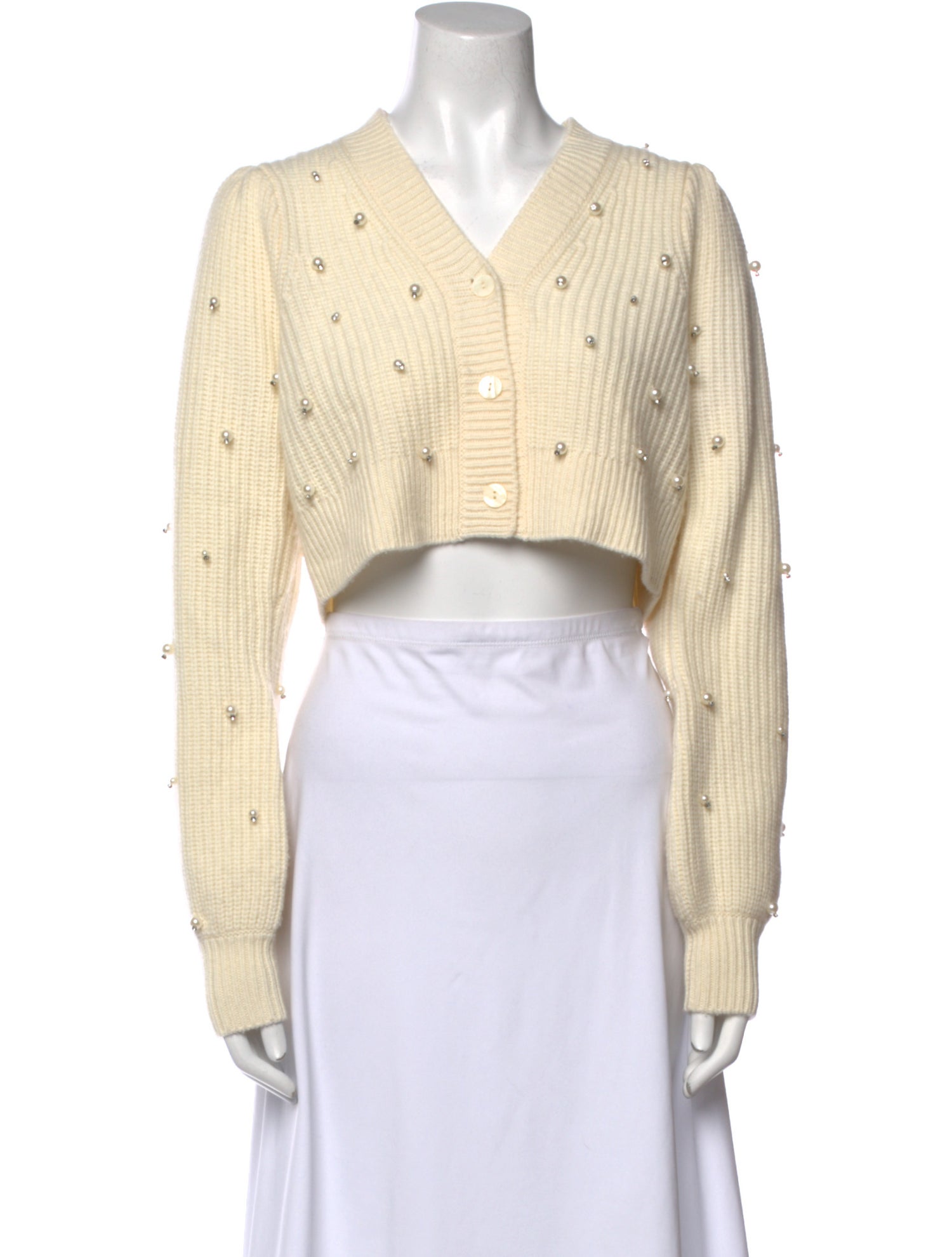 LoveShackFancy Wool V-Neck Sweater