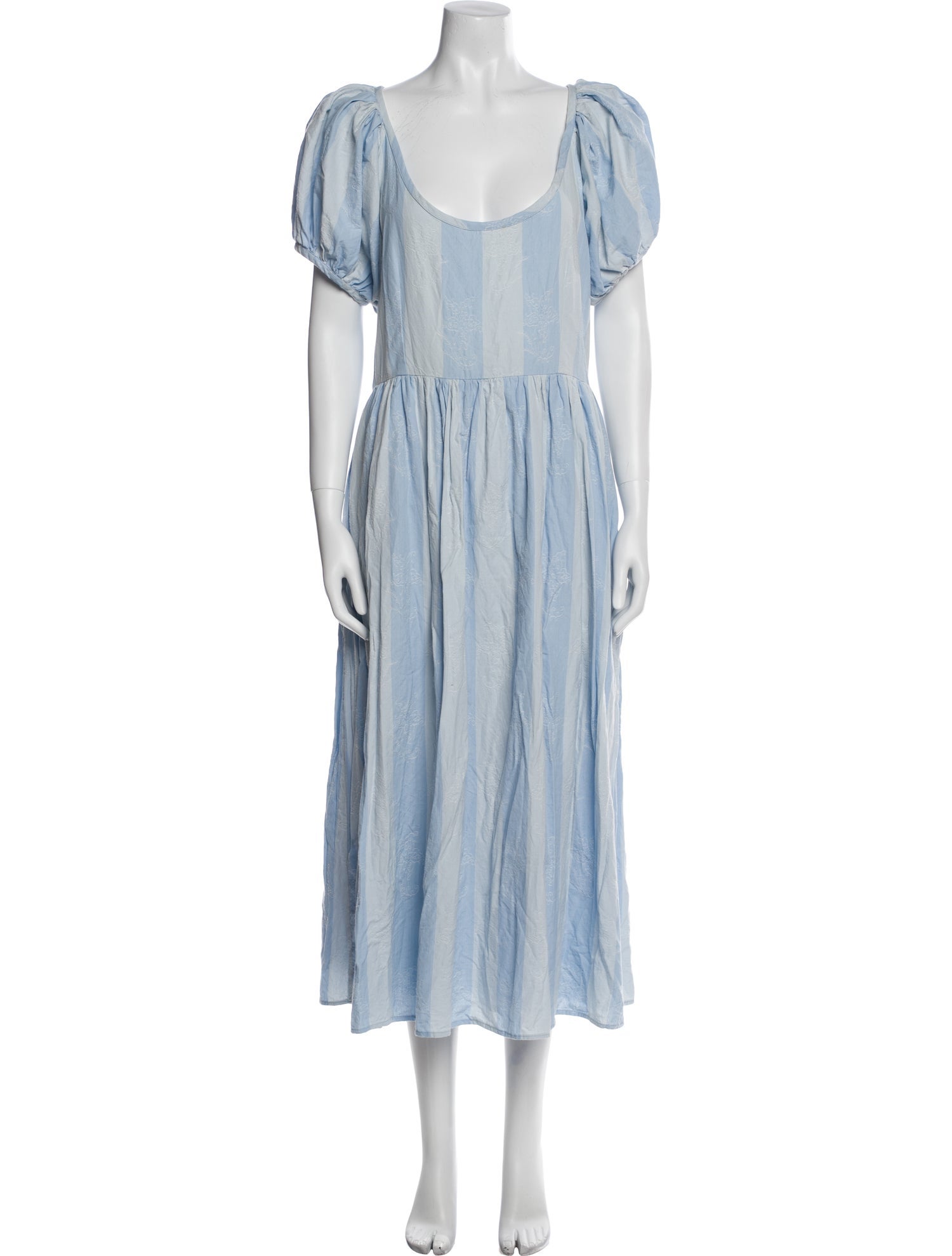 LoveShackFancy Scoop Neck Long Dress