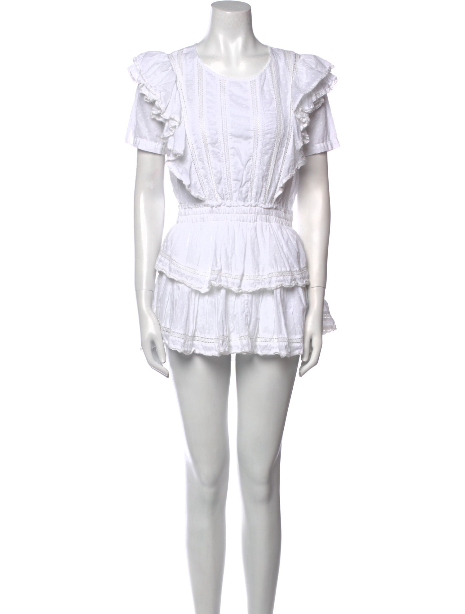 LoveShackFancy Scoop Neck Mini Dress