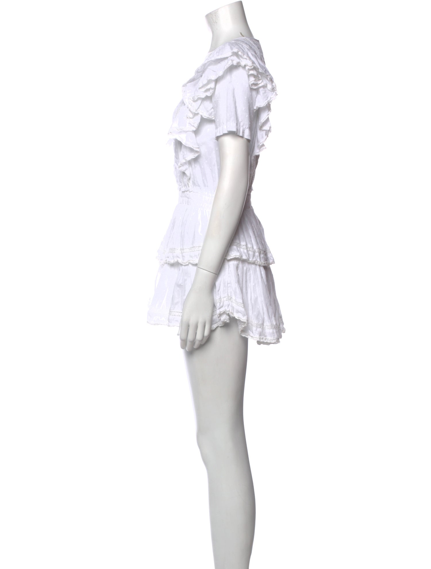 LoveShackFancy Scoop Neck Mini Dress