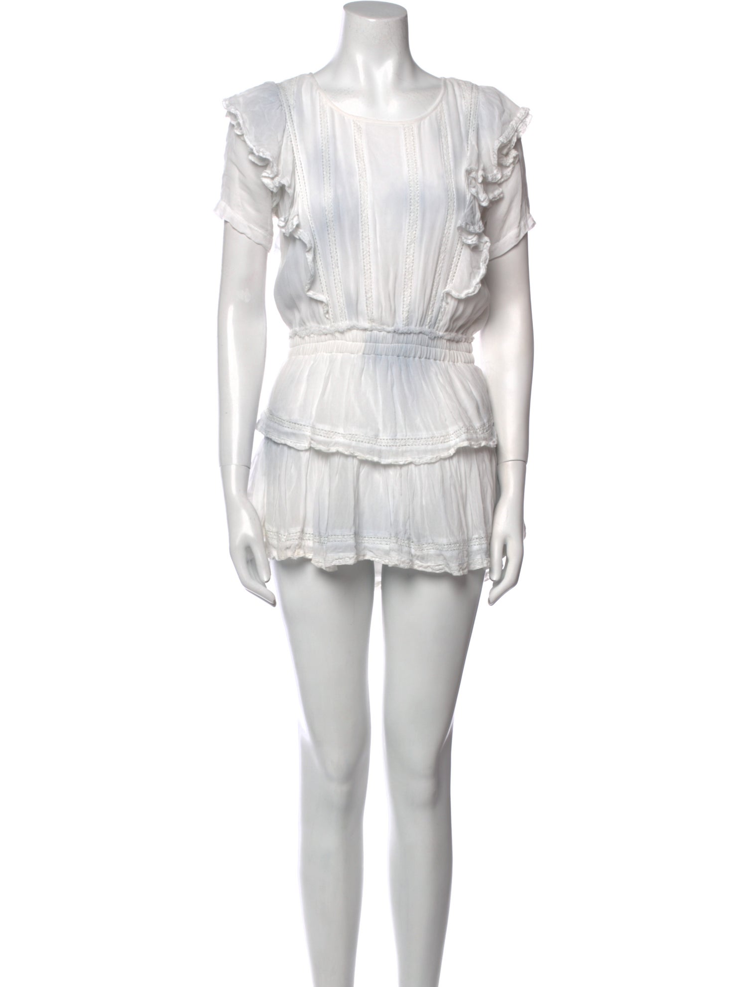 LoveShackFancy Scoop Neck Mini Dress