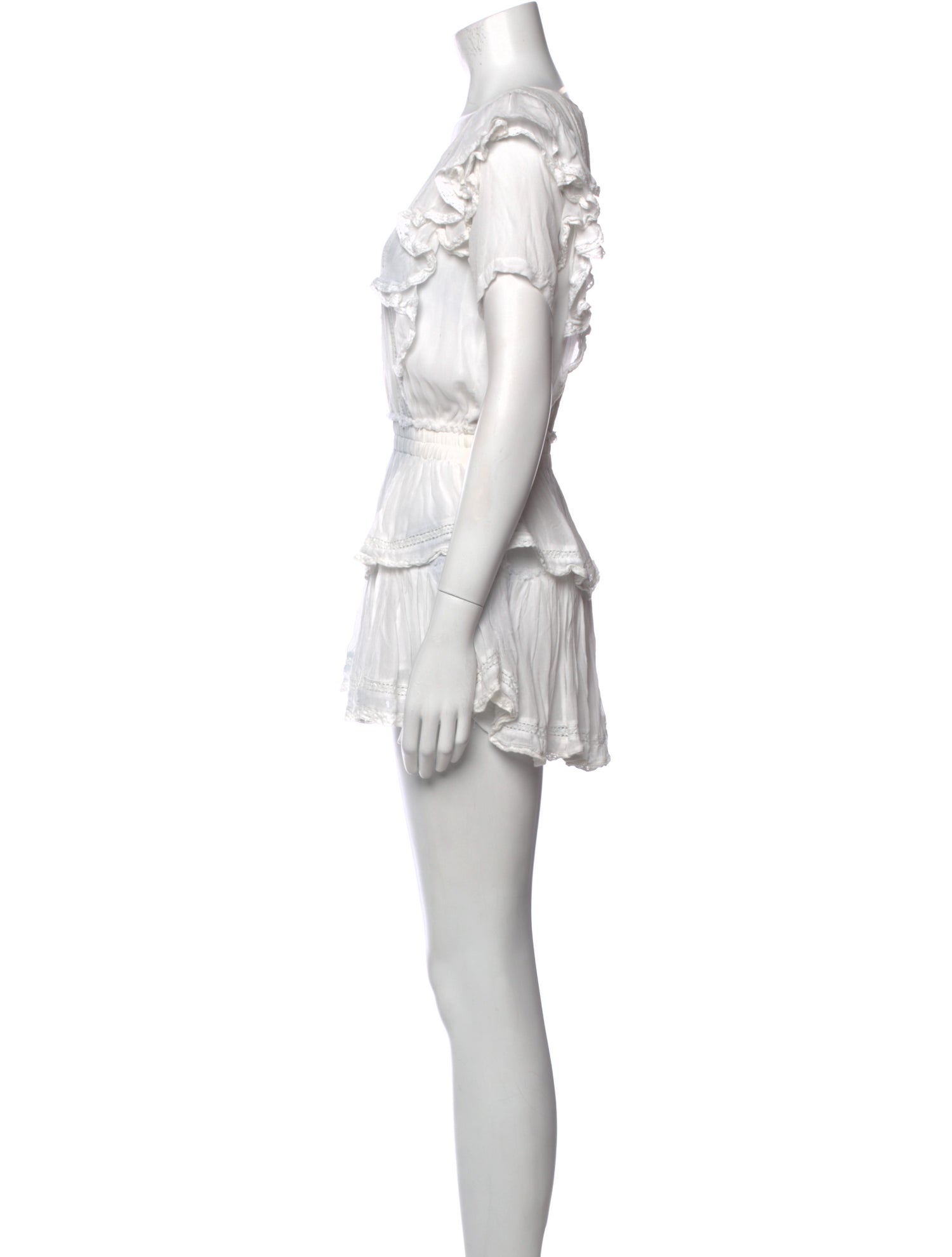 LoveShackFancy Scoop Neck Mini Dress