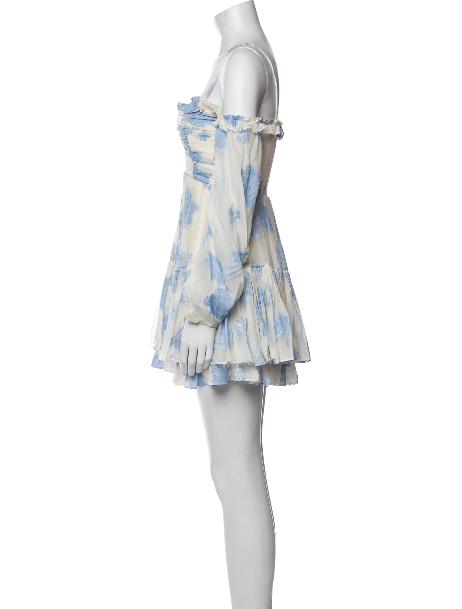 LoveShackFancy Floral Print Mini Dress