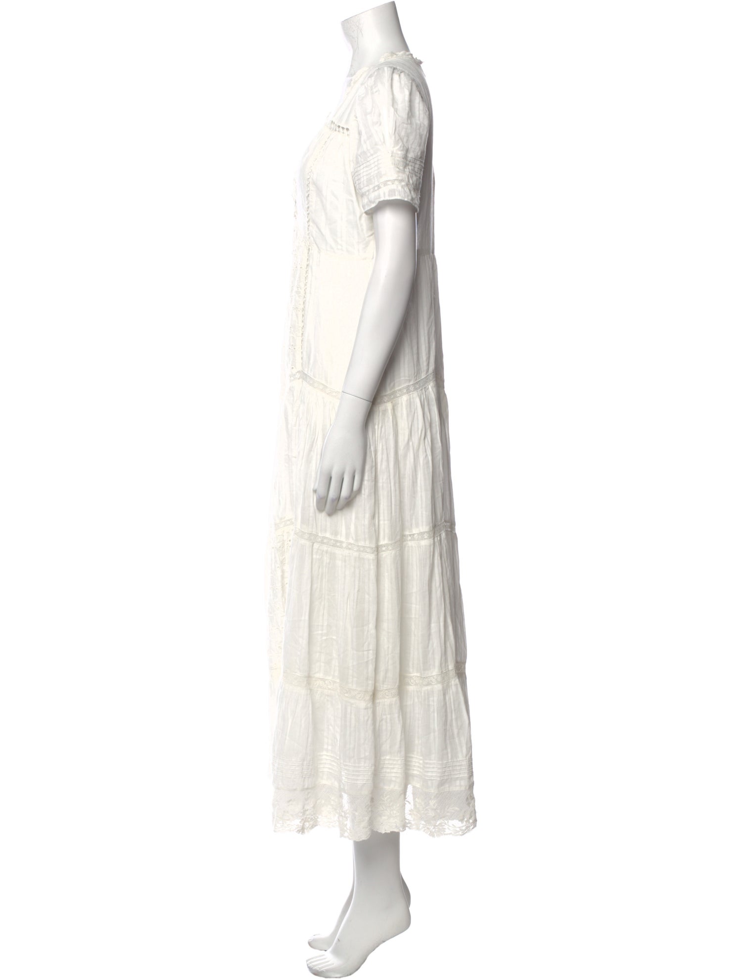 LoveShackFancy V-Neck Midi Length Dress w/ Tags