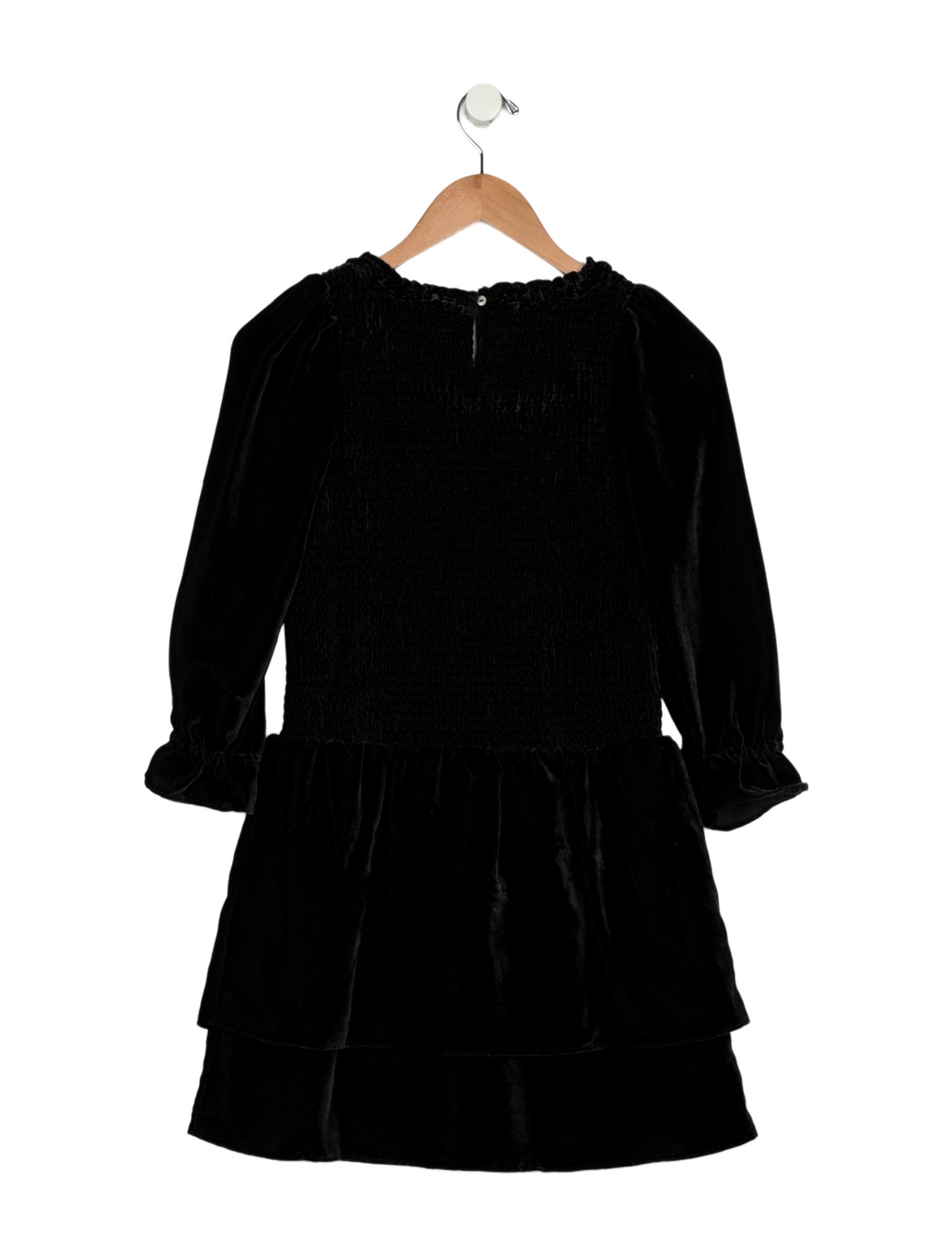 LoveShackFancy Girls' Velvet Long Sleeve Dress w/Tags