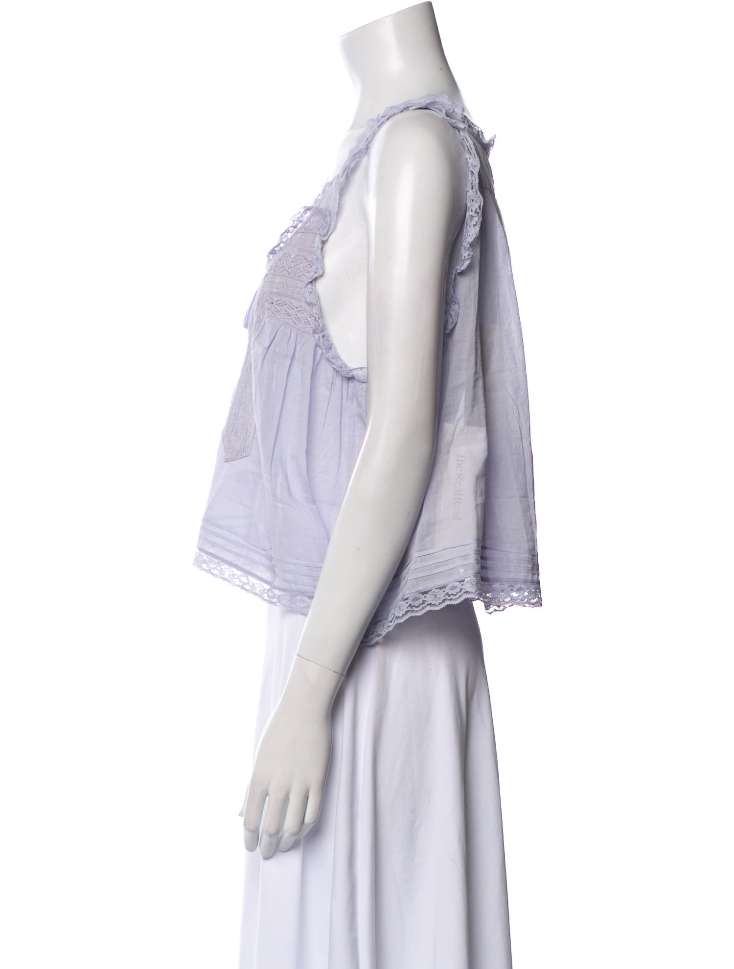 LoveShackFancy Square Neckline Sleeveless Crop Top w/ Tags