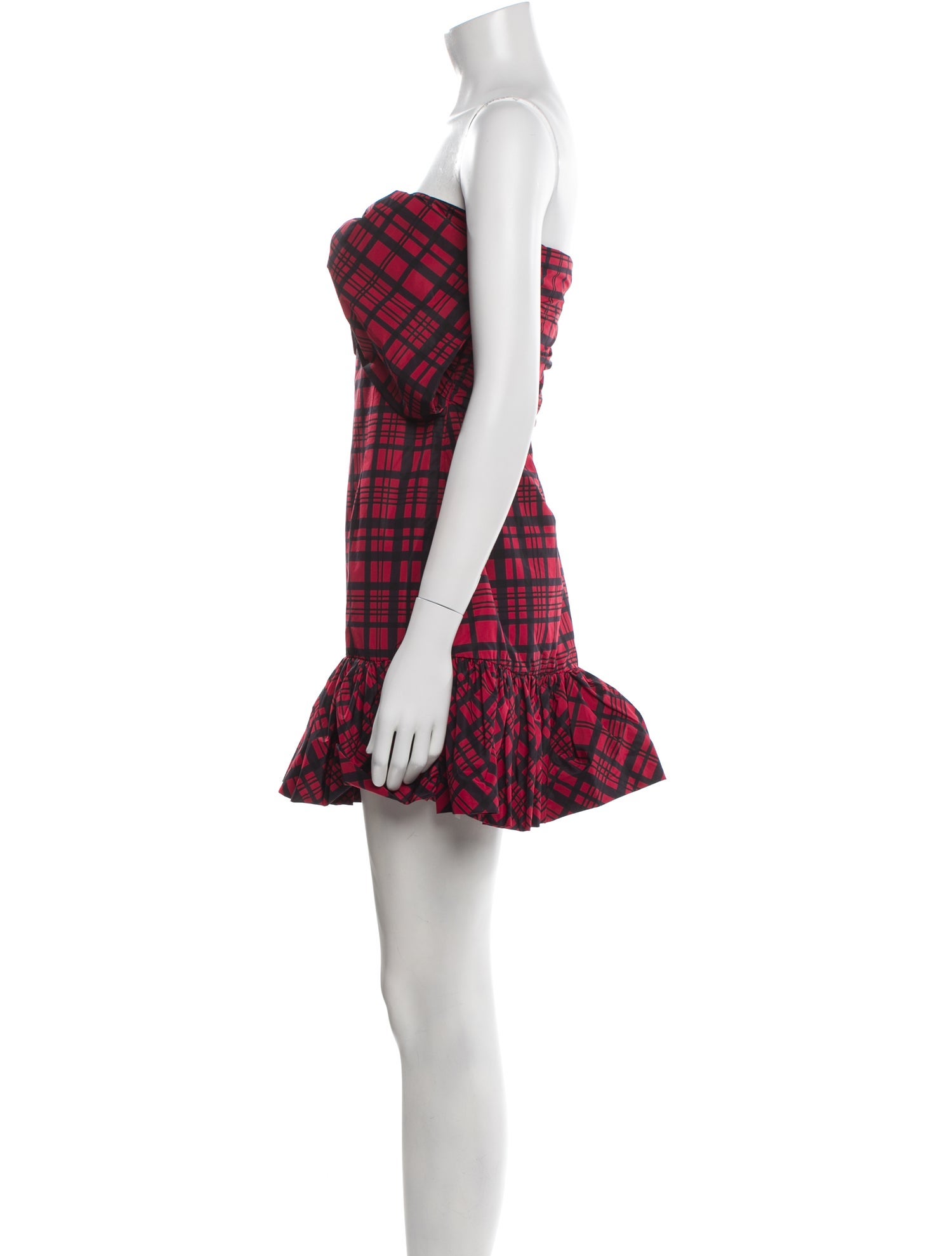 LoveShackFancy Plaid Print Mini Dress