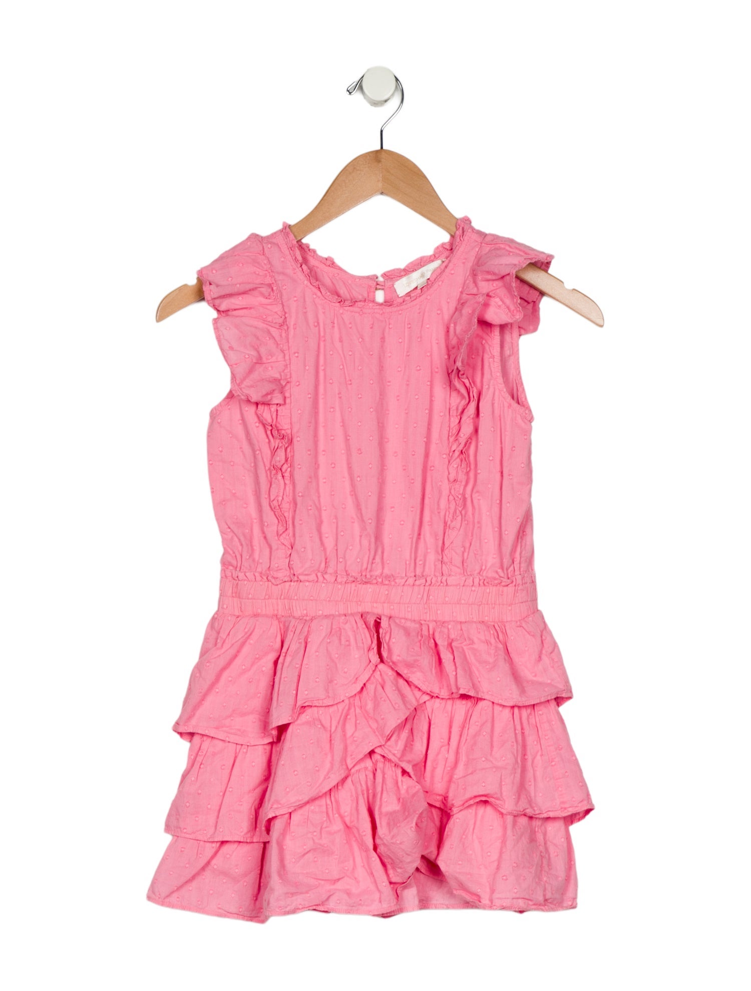 LoveShackFancy Girls' Polka Dot Sleeveless Dress