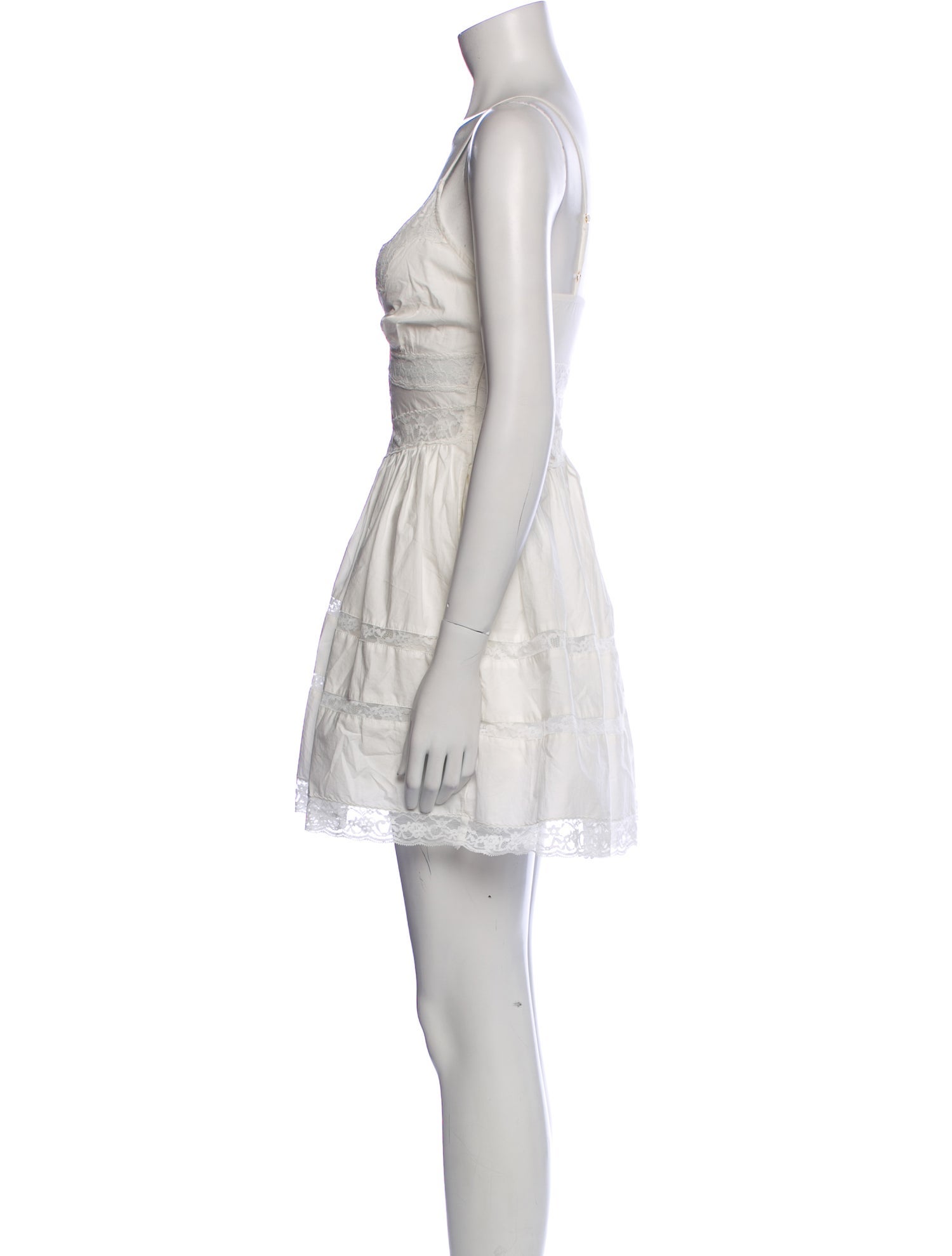 LoveShackFancy V-Neck Mini Dress