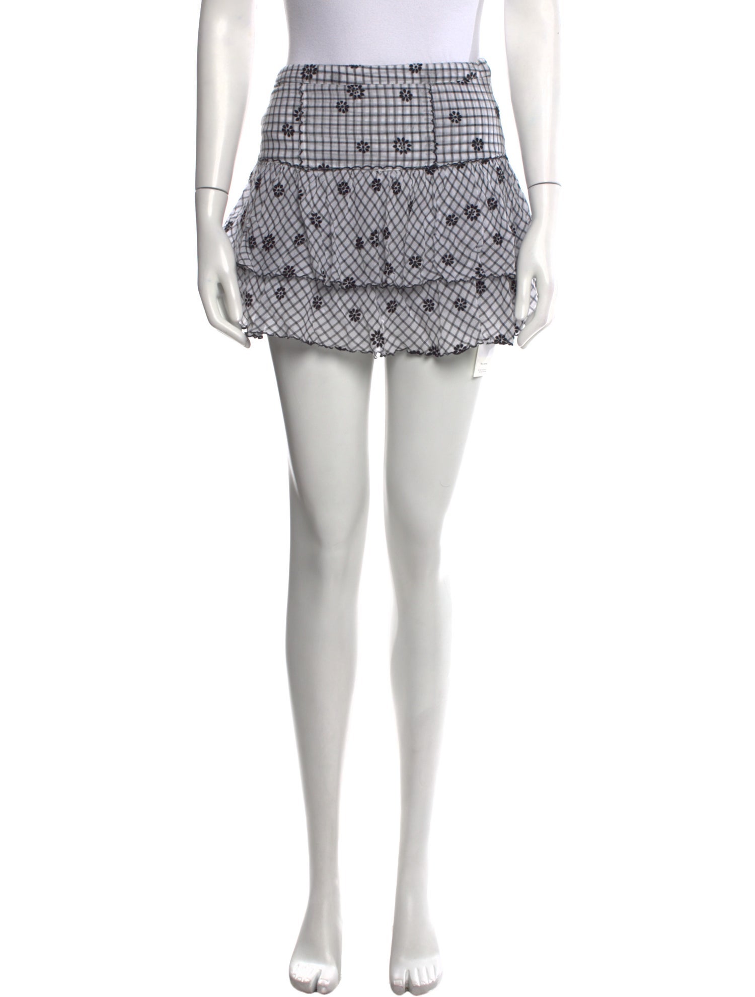 LoveShackFancy Plaid Print Mini Skirt