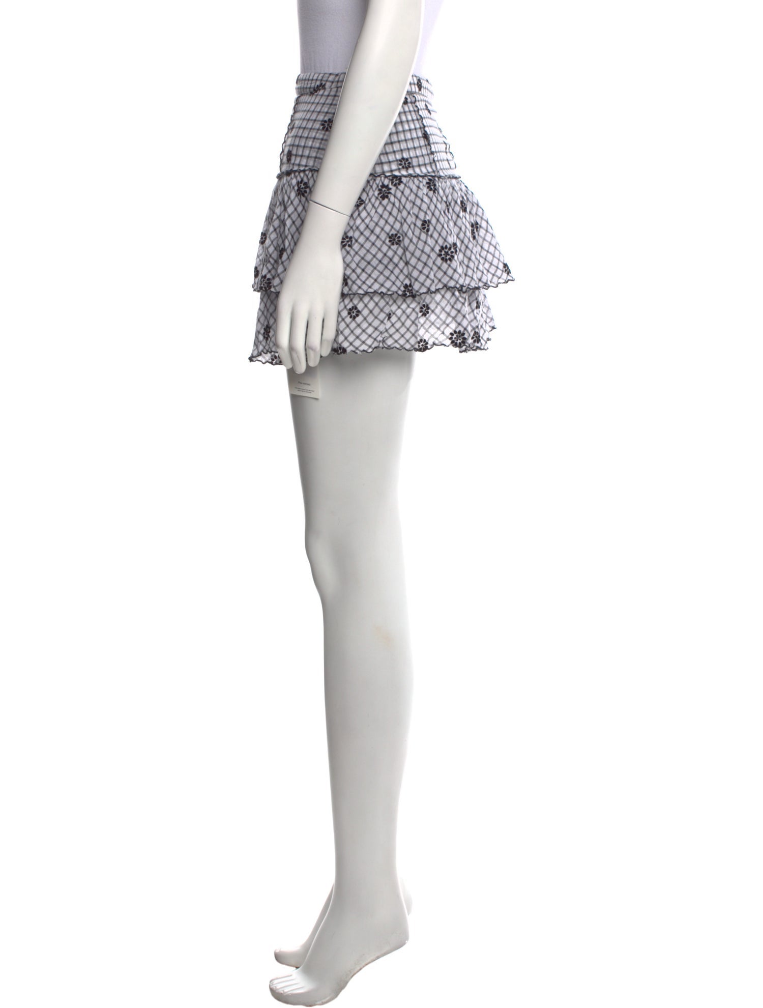 LoveShackFancy Plaid Print Mini Skirt