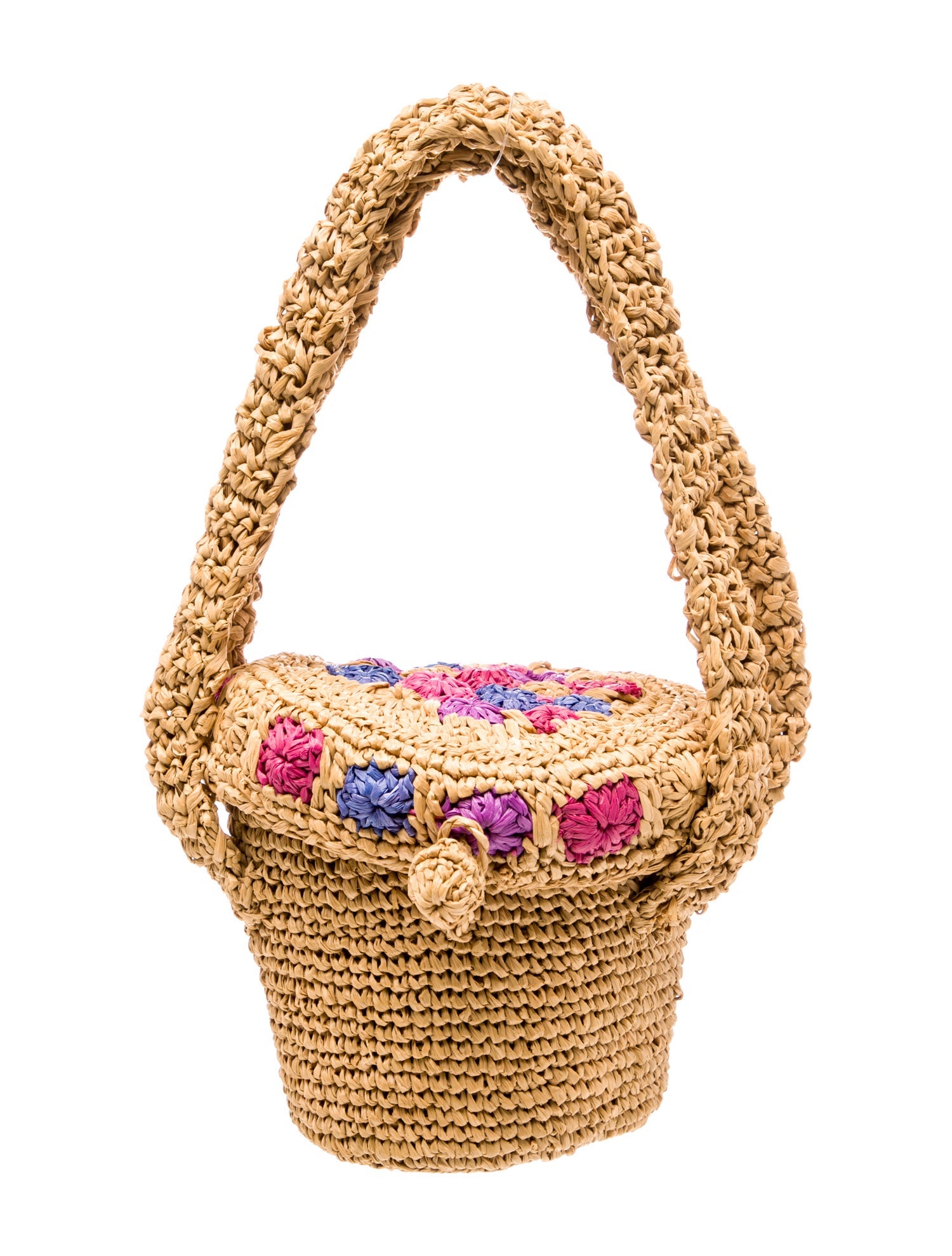 LoveShackFancy Raffia Top Handle Bag