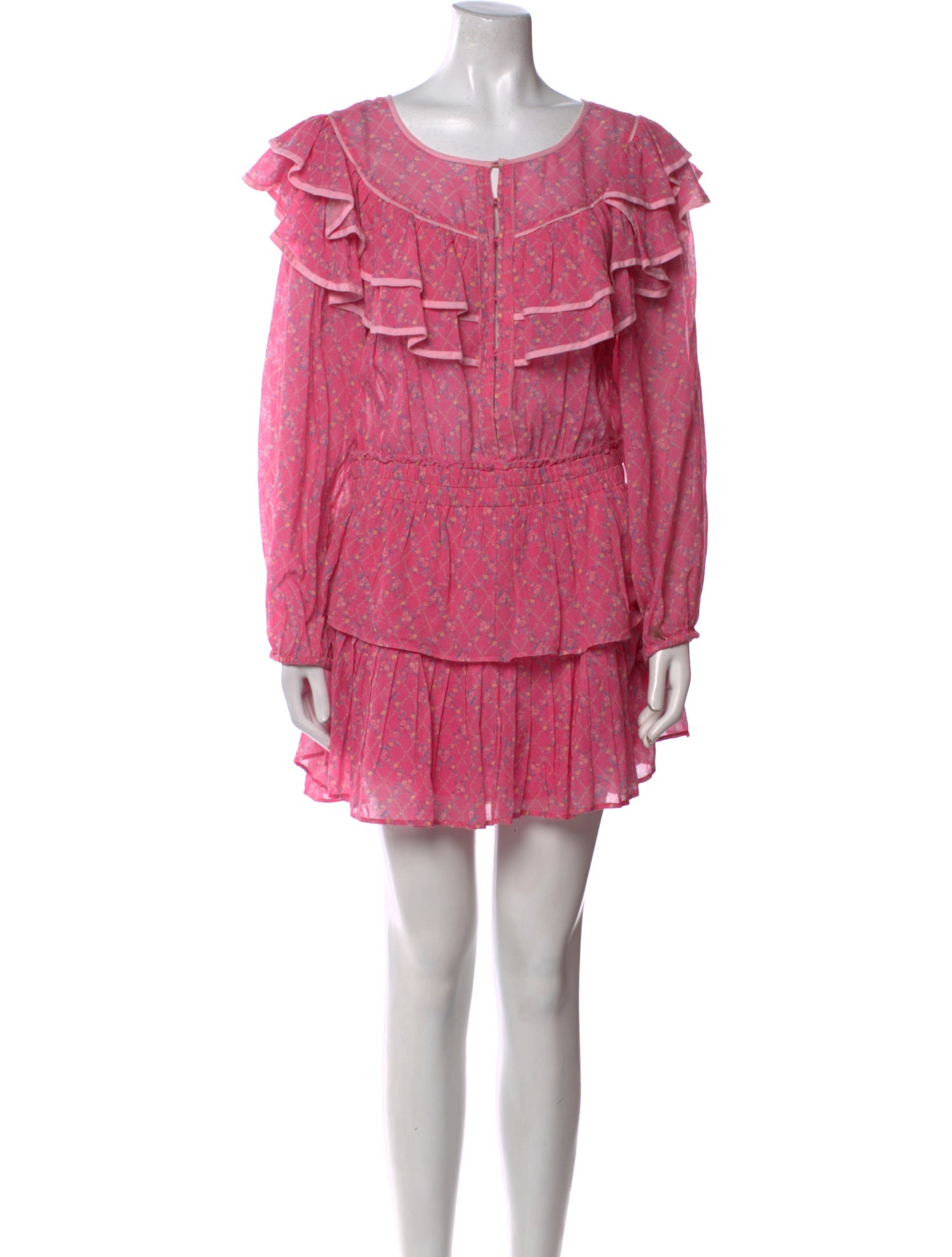 LoveShackFancy Scoop Neck Mini Dress