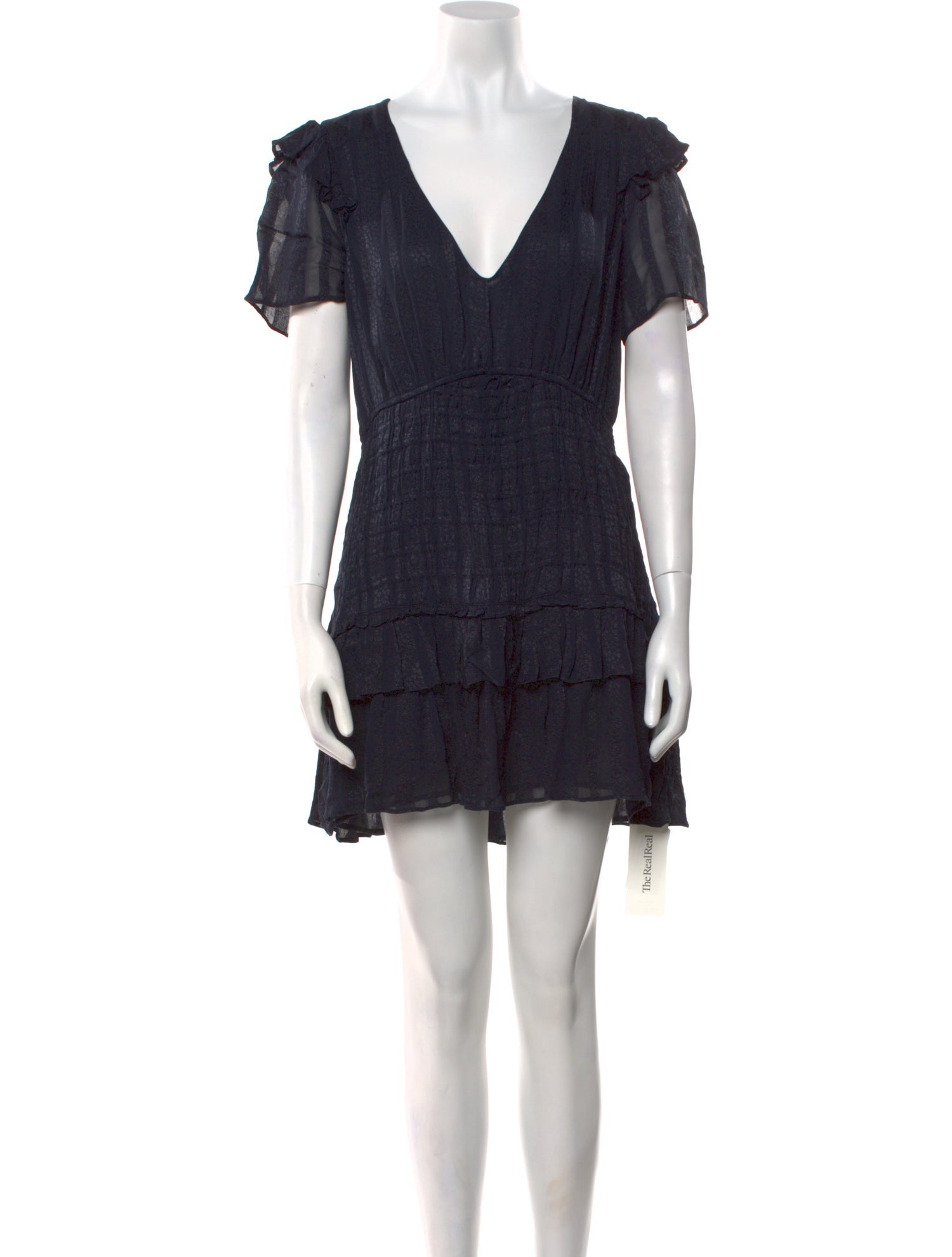 LoveShackFancy V-Neck Mini Dress