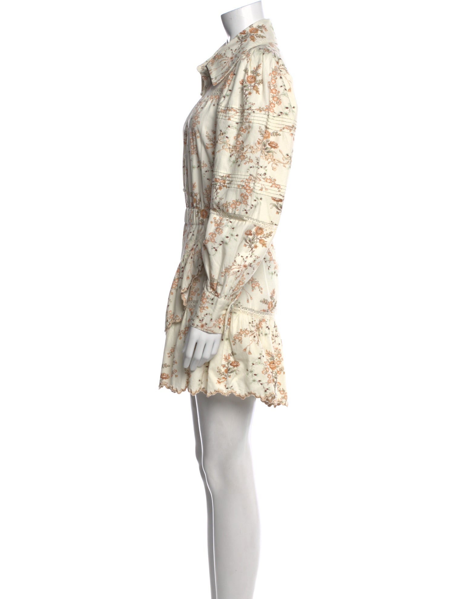 LoveShackFancy Floral Print Mini Dress