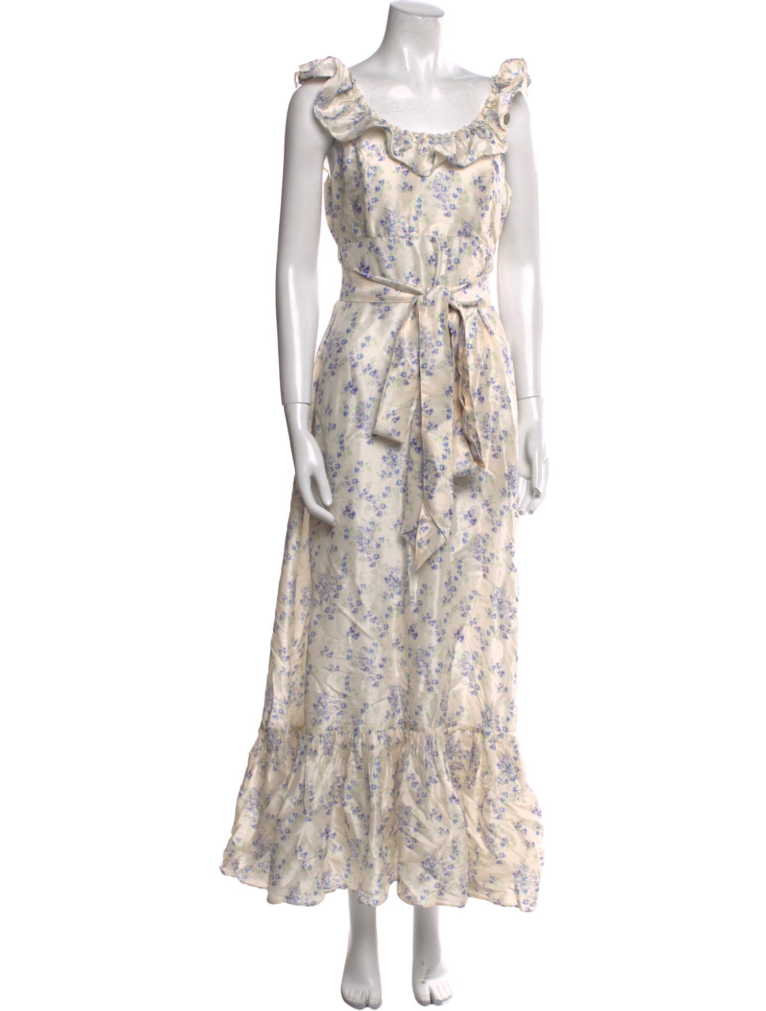 LoveShackFancy Silk Long Dress