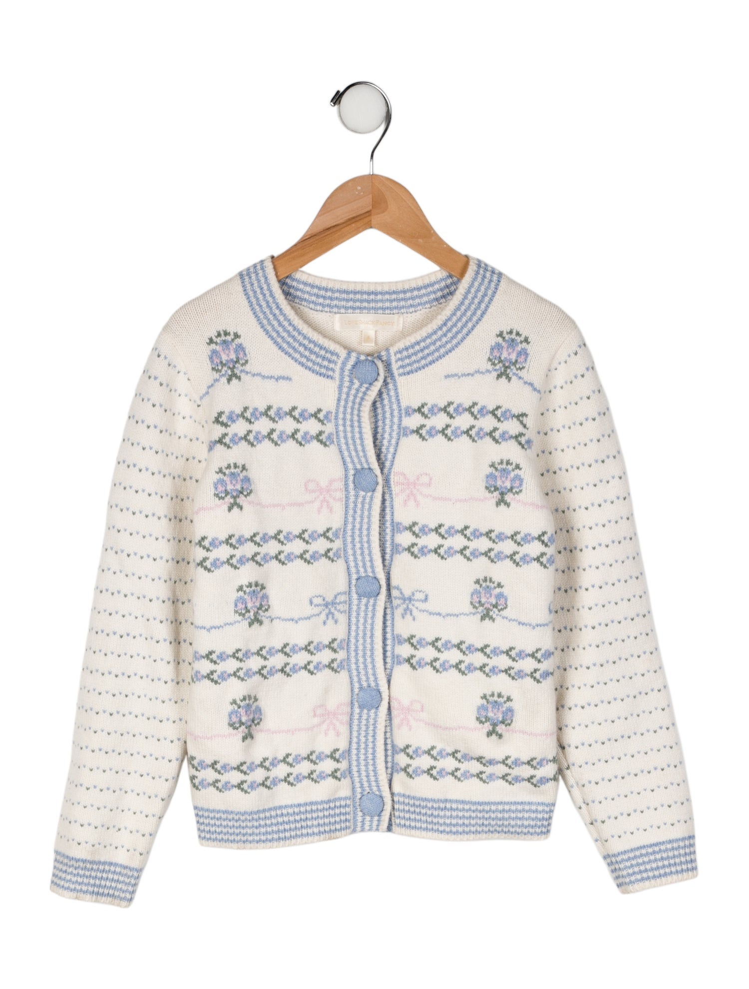 LoveShackFancy Toddler Girls' Patterned Woven Cardigan