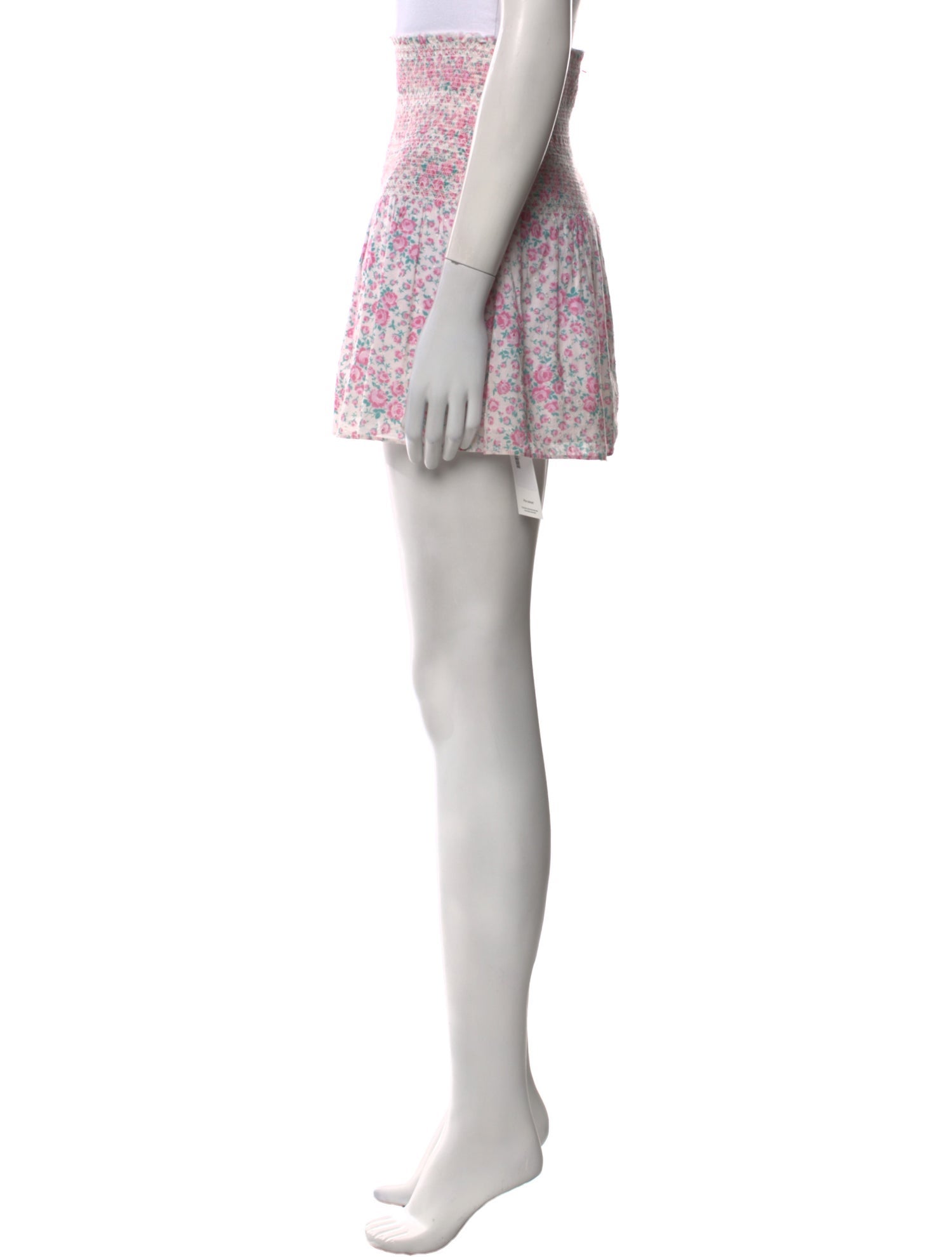 LoveShackFancy Floral Print Mini Skirt