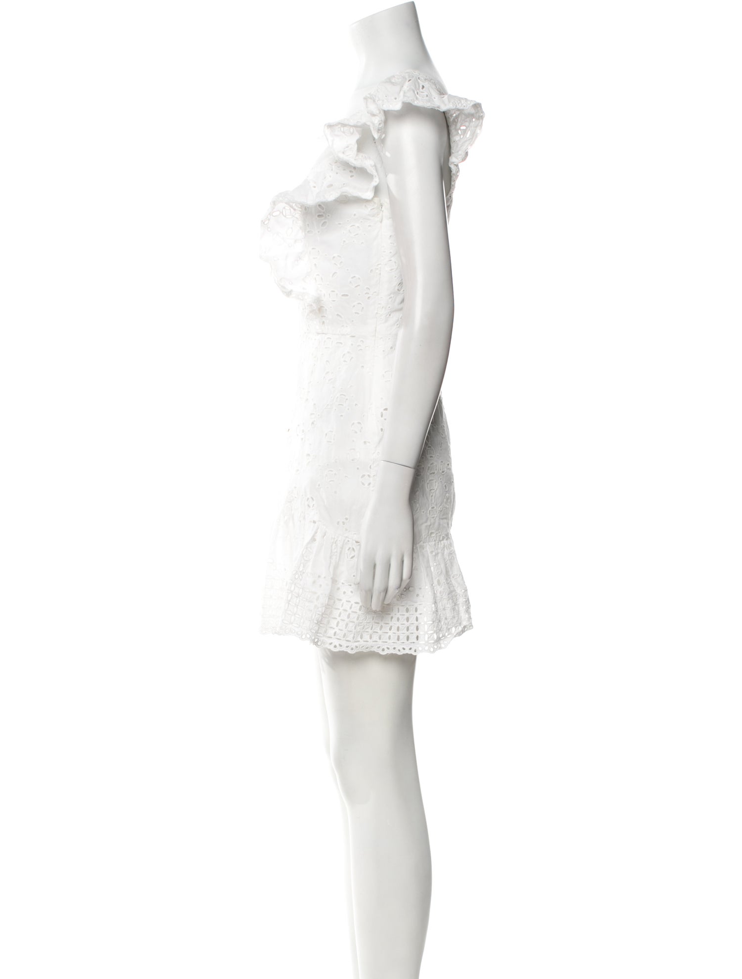 LoveShackFancy V-Neck Mini Dress