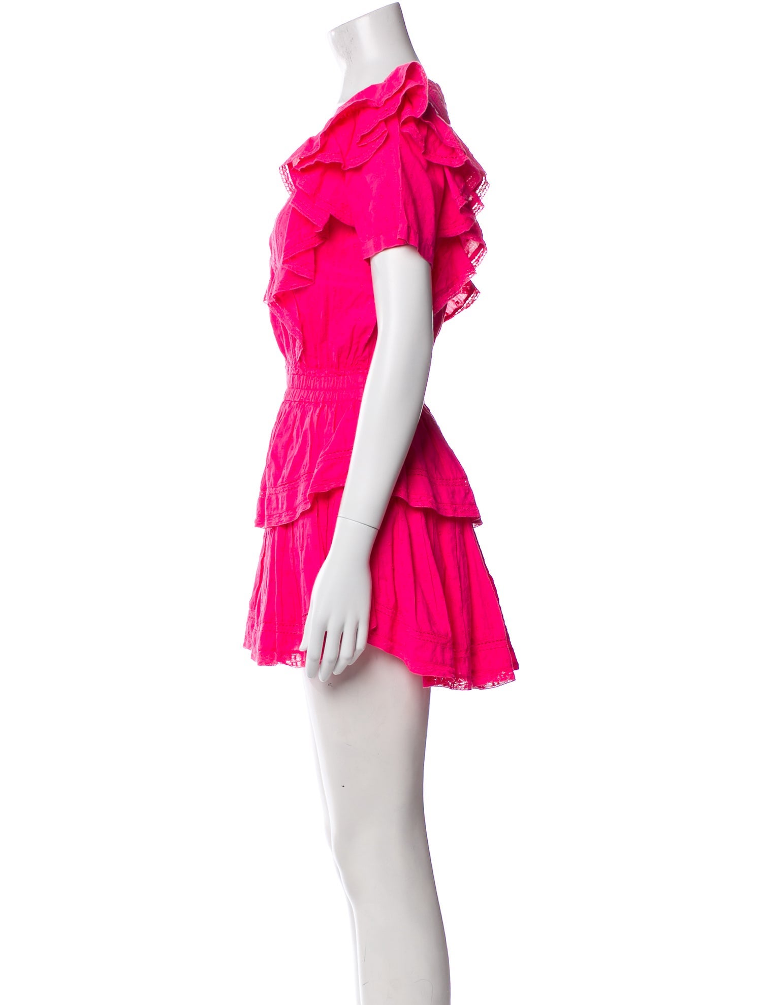 LoveShackFancy Scoop Neck Mini Dress